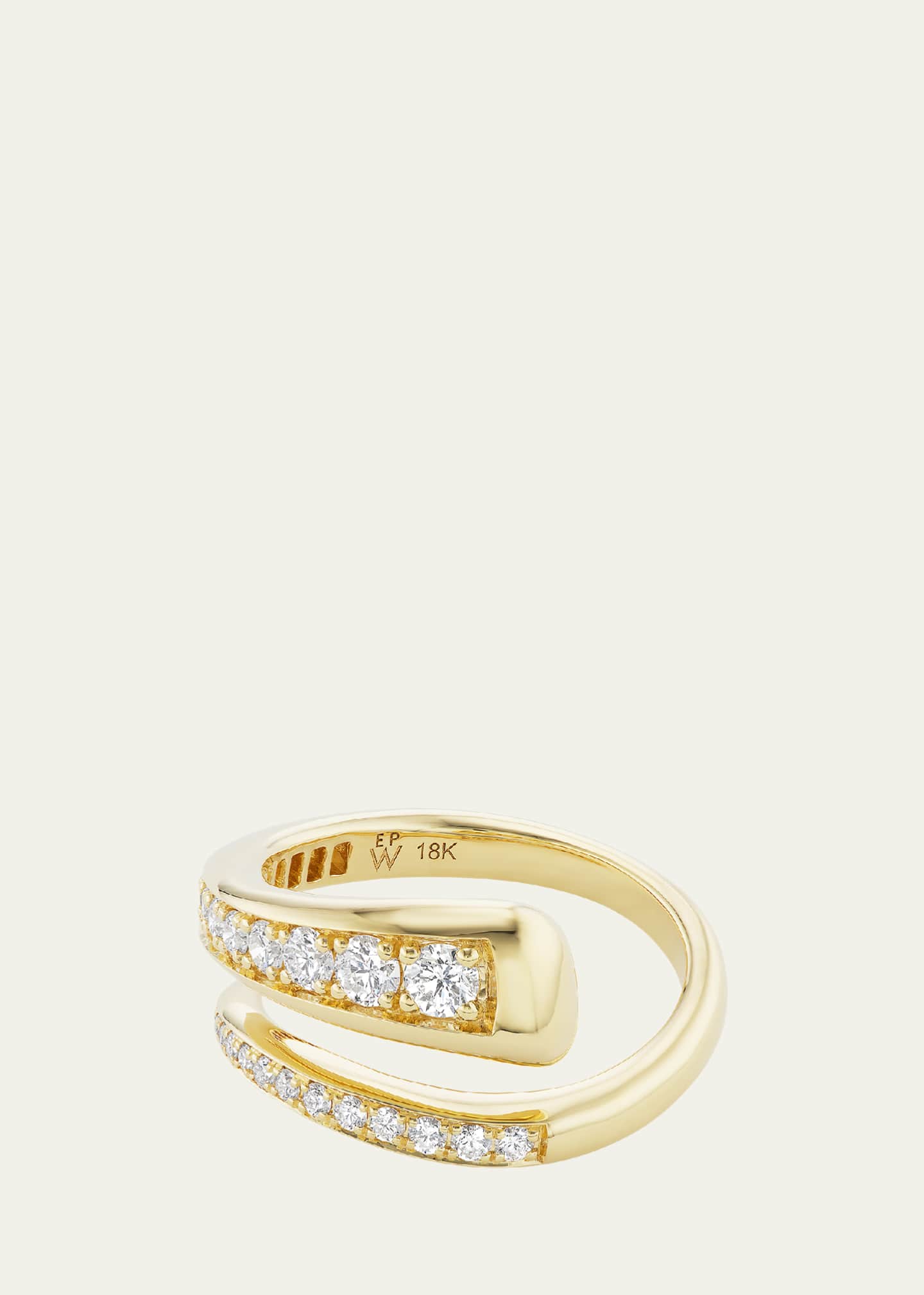Emily P. Wheeler 18K Yellow Gold Diamond Wrap Ring Image 2 of 2