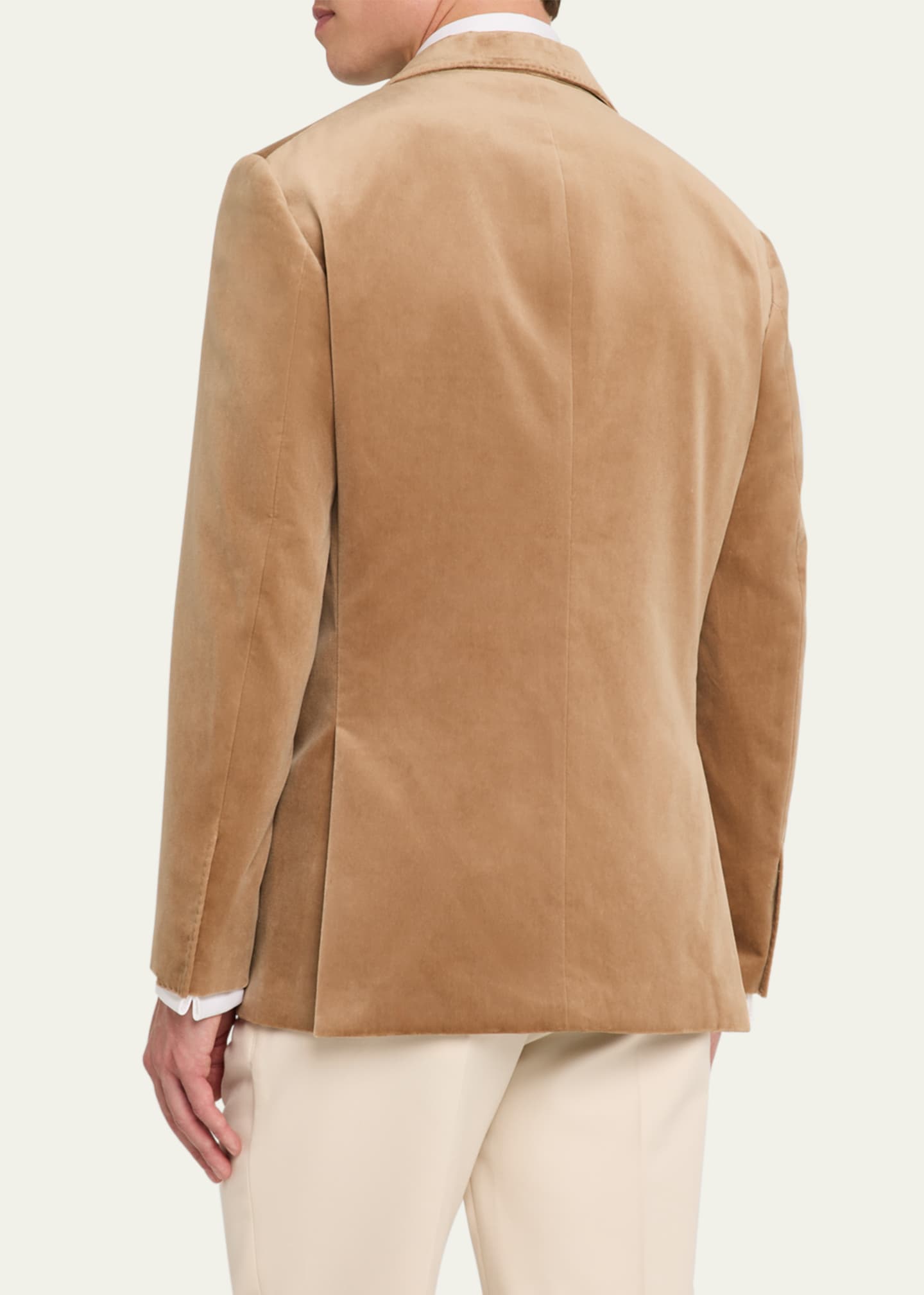 Brunello Cucinelli Men's Peak-Lapel Velvet Dinner Jacket Image 3 of 5