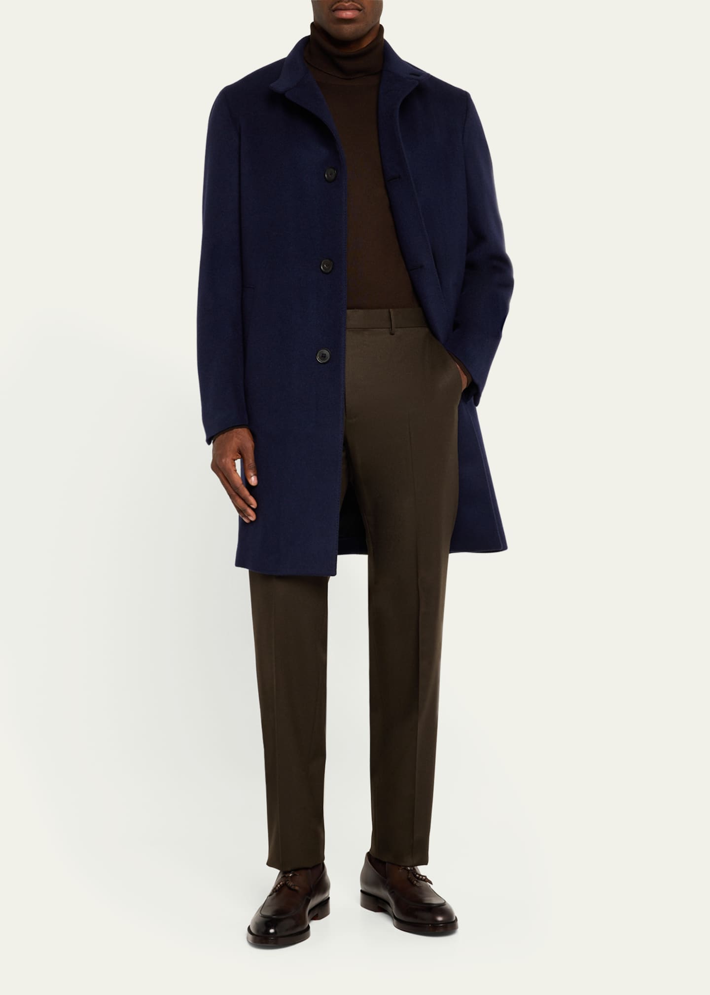 ZEGNA Men's Oasi Cashmere Overcoat Image 2 of 5