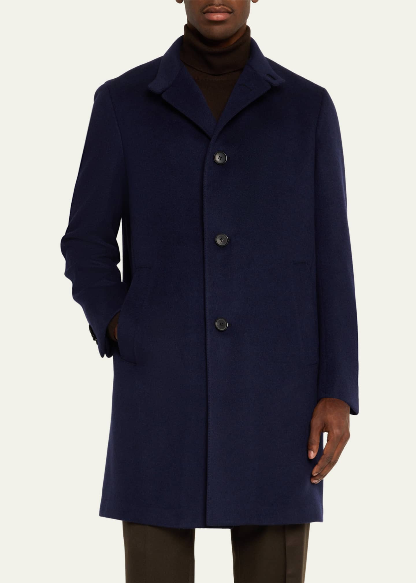 ZEGNA Men's Oasi Cashmere Overcoat Image 4 of 5