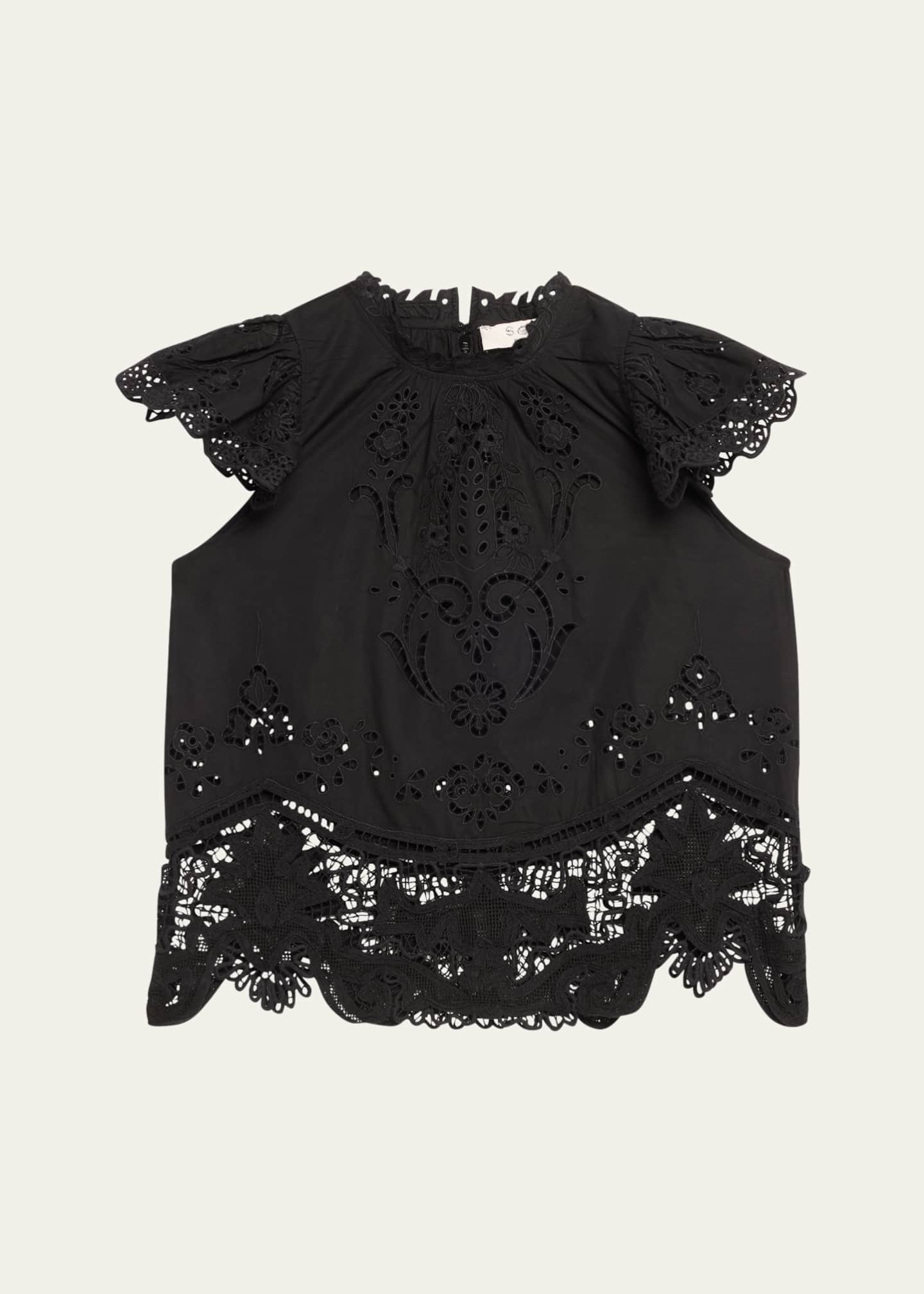 Sea Gianna Lace Flutter-Sleeve Top Image 1 of 5