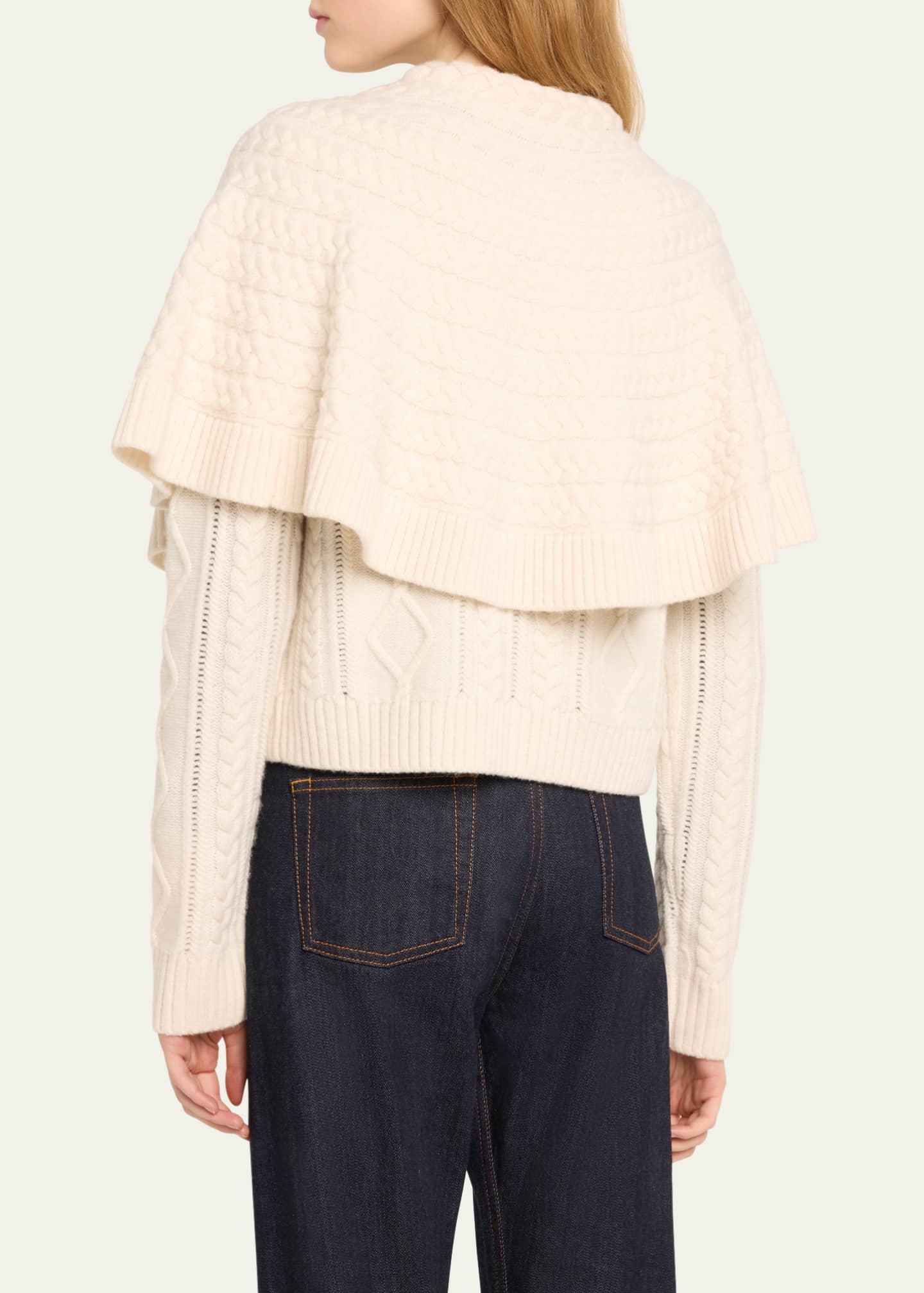 Sea Caleb CableKnit Cape Cardigan Bergdorf Goodman