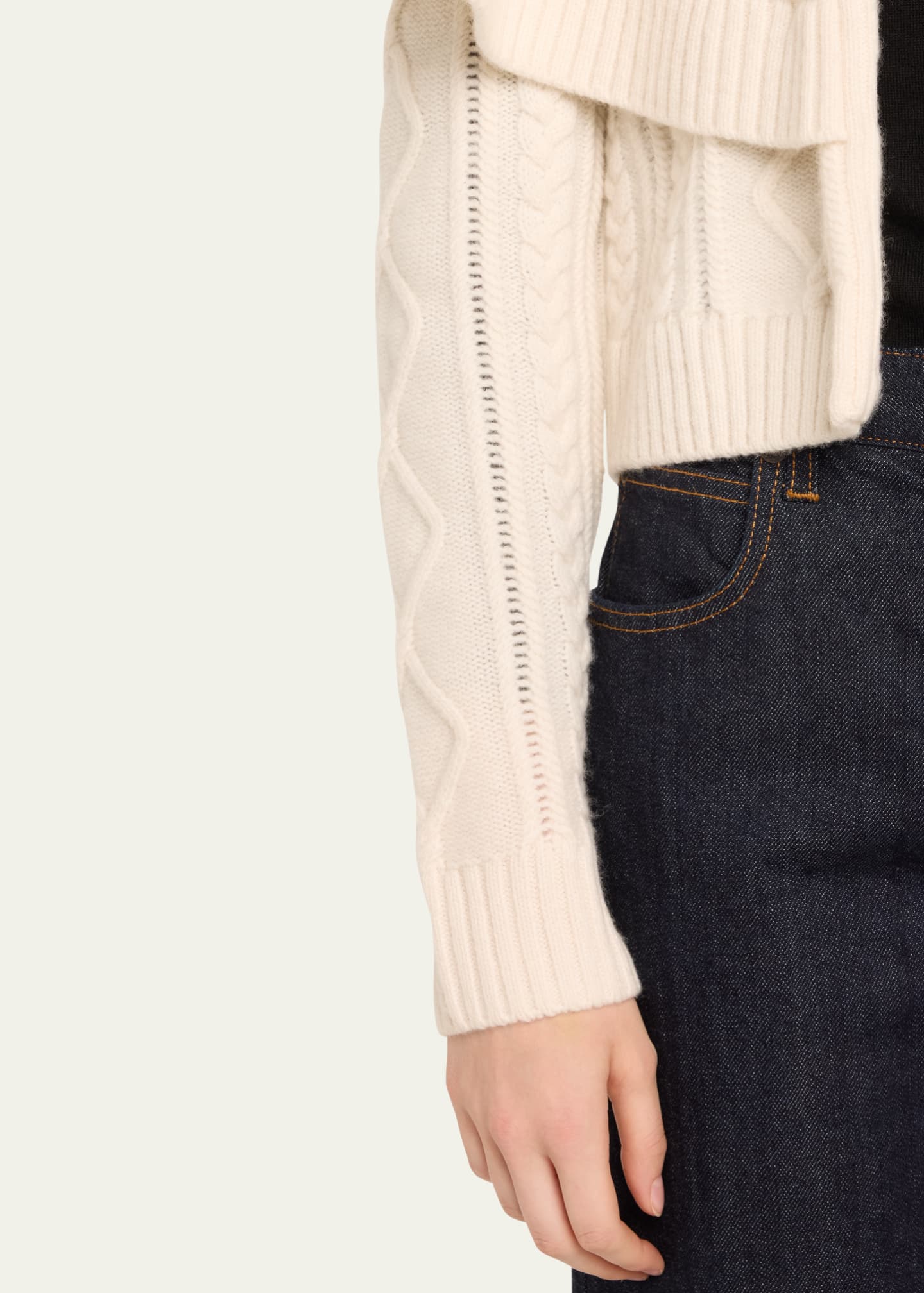 Sea Caleb CableKnit Cape Cardigan Bergdorf Goodman