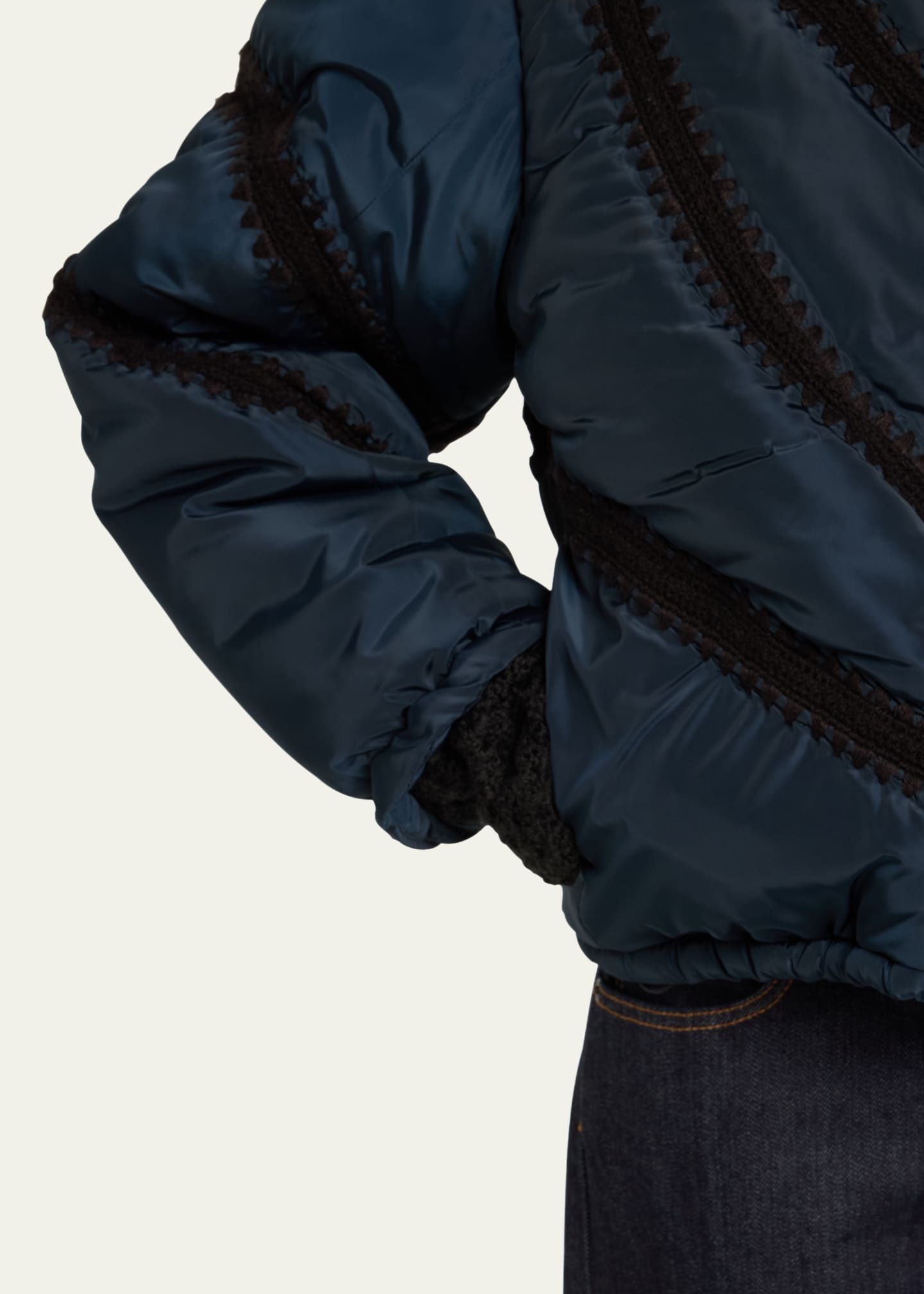 Sea Averie Windbreaker Crochet Puffer Jacket Image 5 of 5
