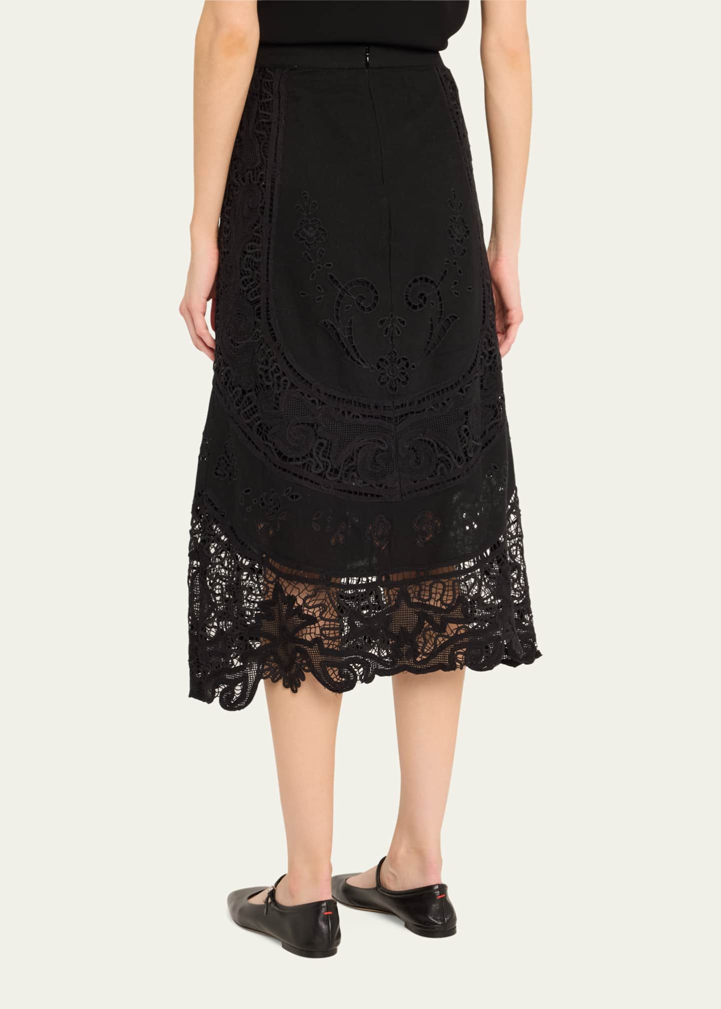 Sea Gianna Lace Midi Skirt Image 3 of 5