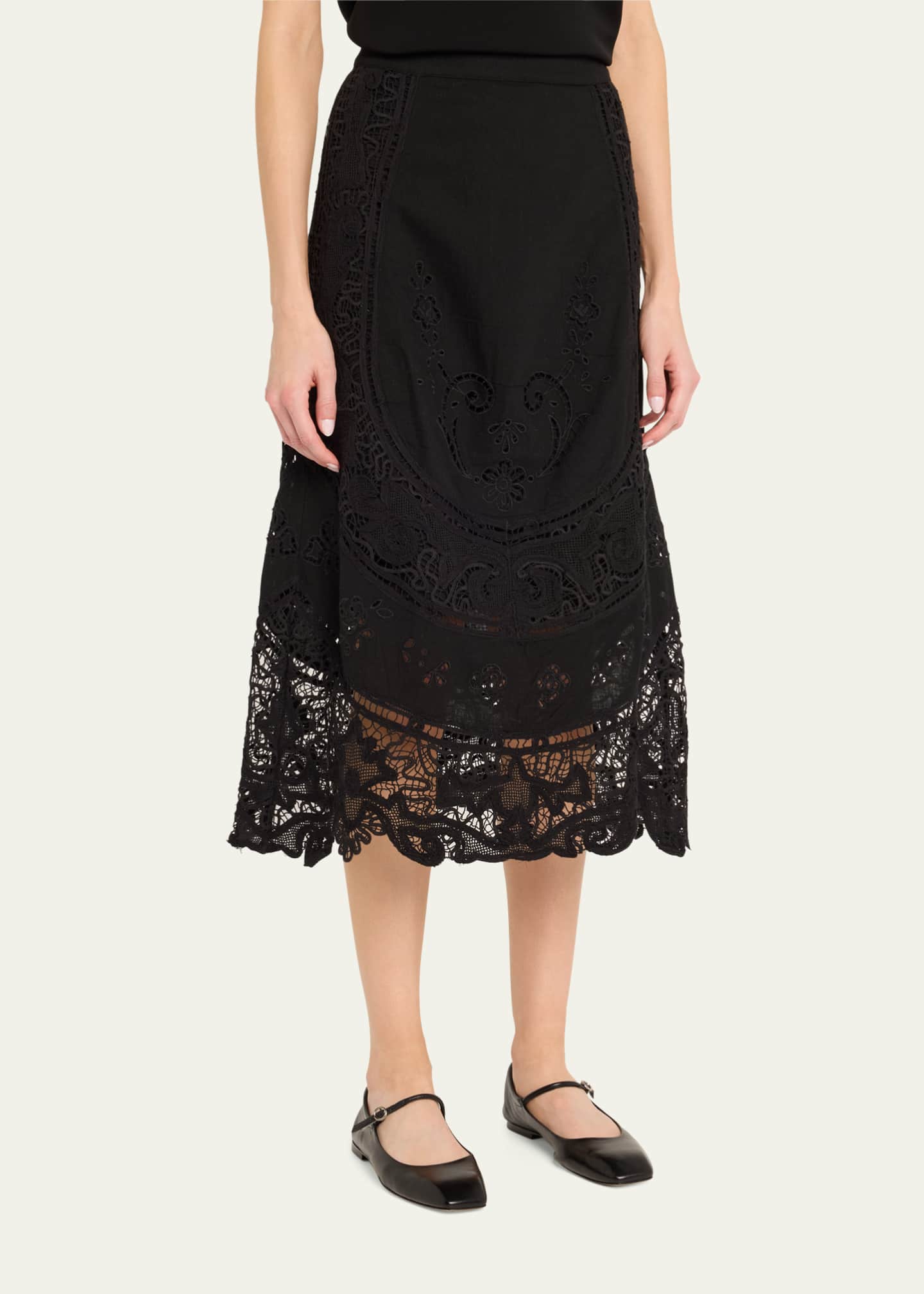 Sea Gianna Lace Midi Skirt Image 4 of 5