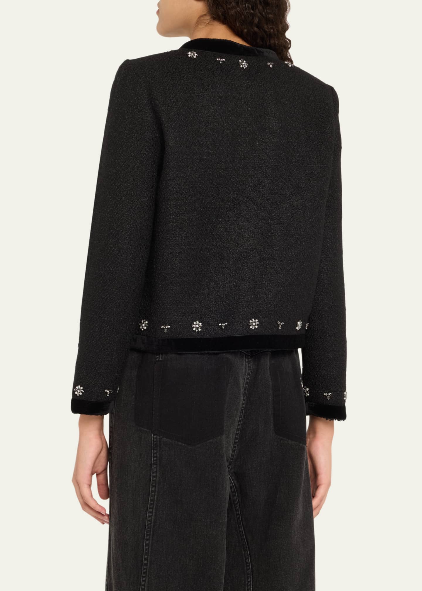 Caryl Beaded Tweed Jacket