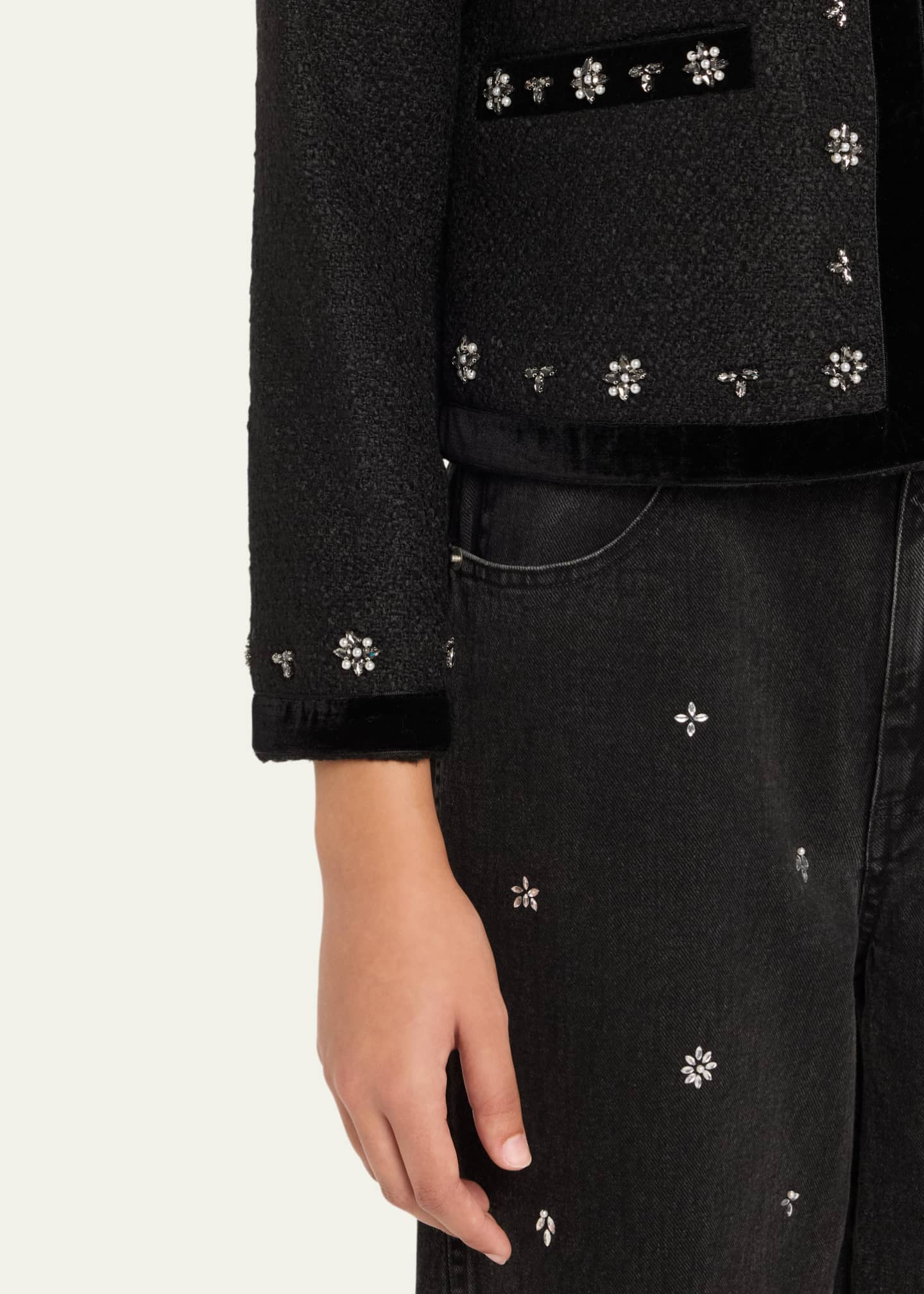 Caryl Beaded Tweed Jacket