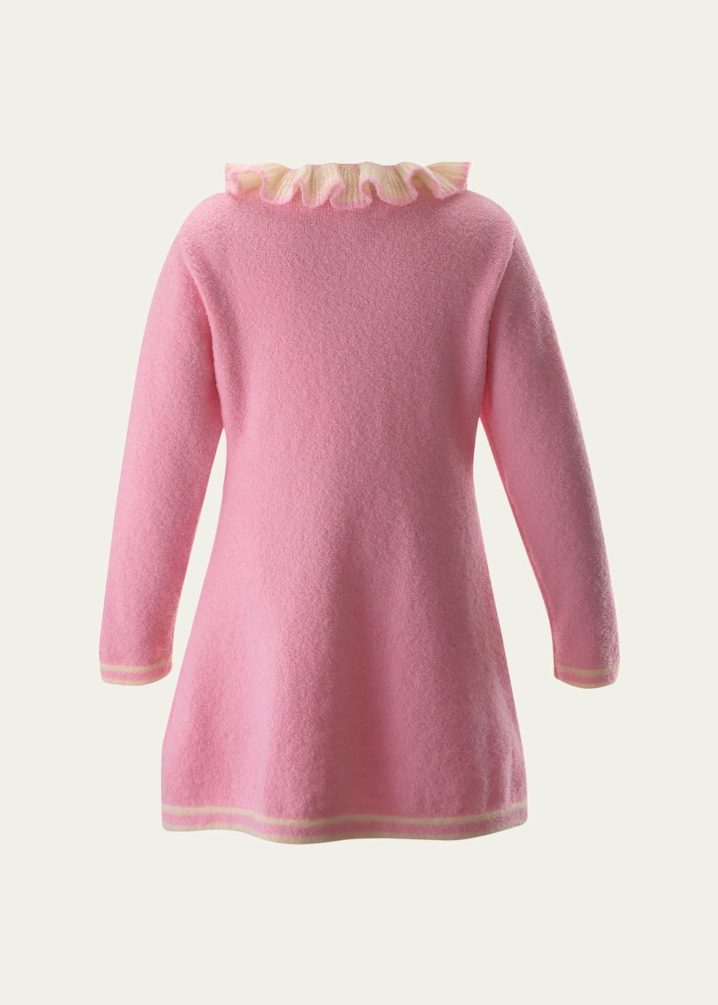 Rachel Riley Girl's Boucle Sparkle Dress W/ Bow, Size 2-14 Image 2 of 2