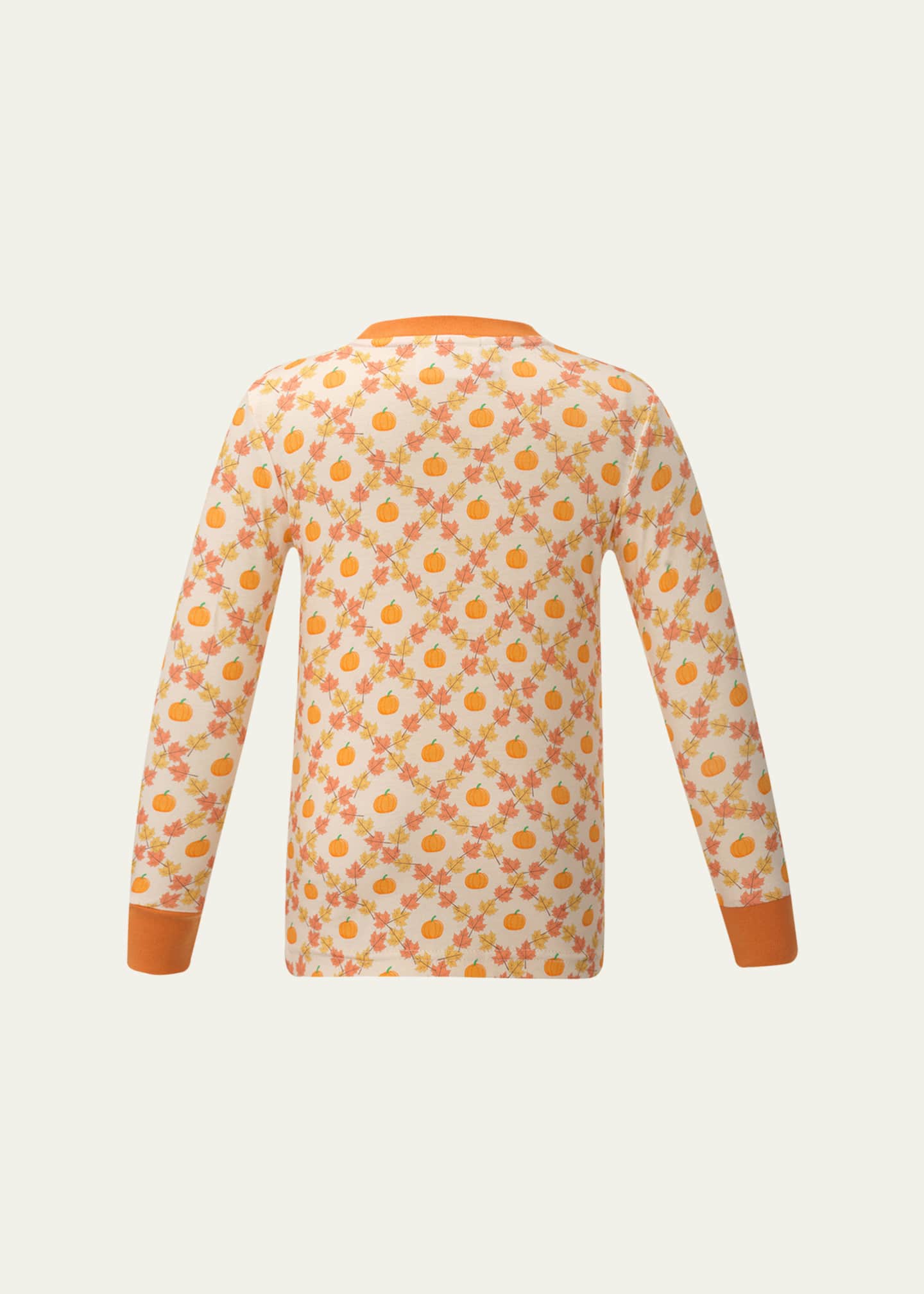 Rachel Riley Kid's Pumpkin-Print Pajama Set, Size 2-10 Image 4 of 5