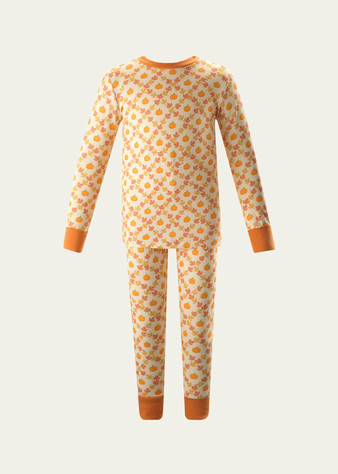 Rachel Riley Kid's Pumpkin-Print Pajama Set, Size 2-10 Image 1 of 5