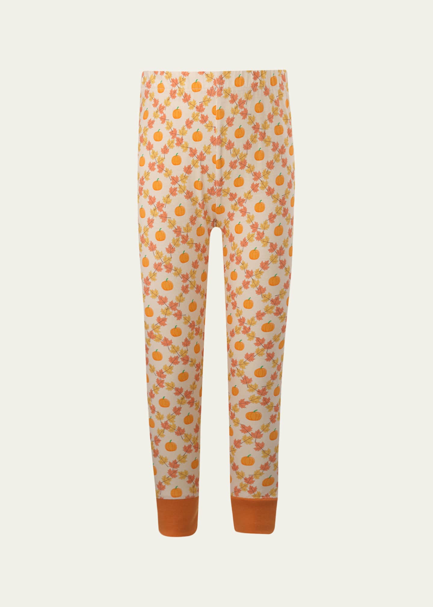 Rachel Riley Kid's Pumpkin-Print Pajama Set, Size 2-10 Image 5 of 5