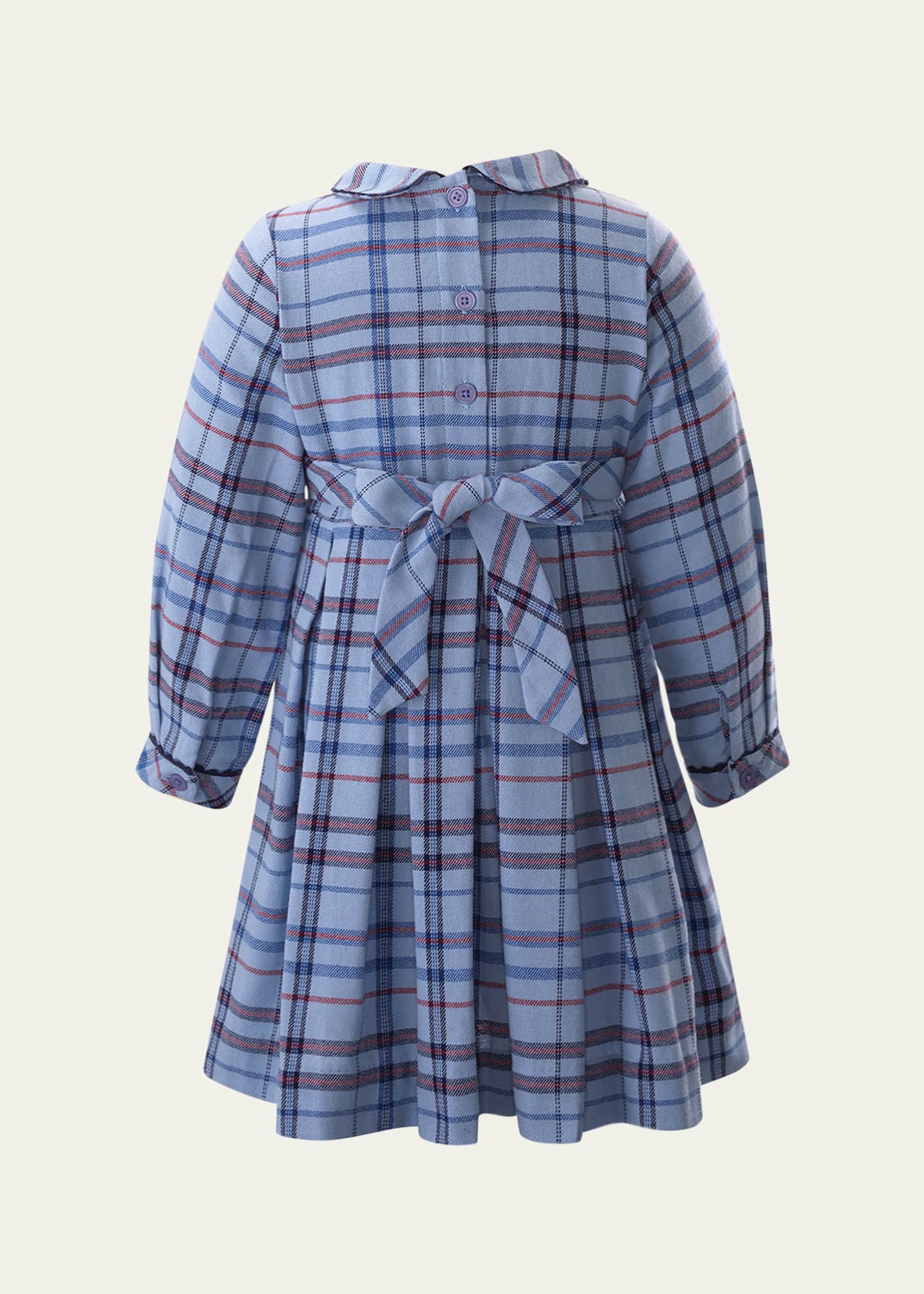 Rachel Riley Girl's Check-Print Pleated Dress, Size 2-10 Image 2 of 2