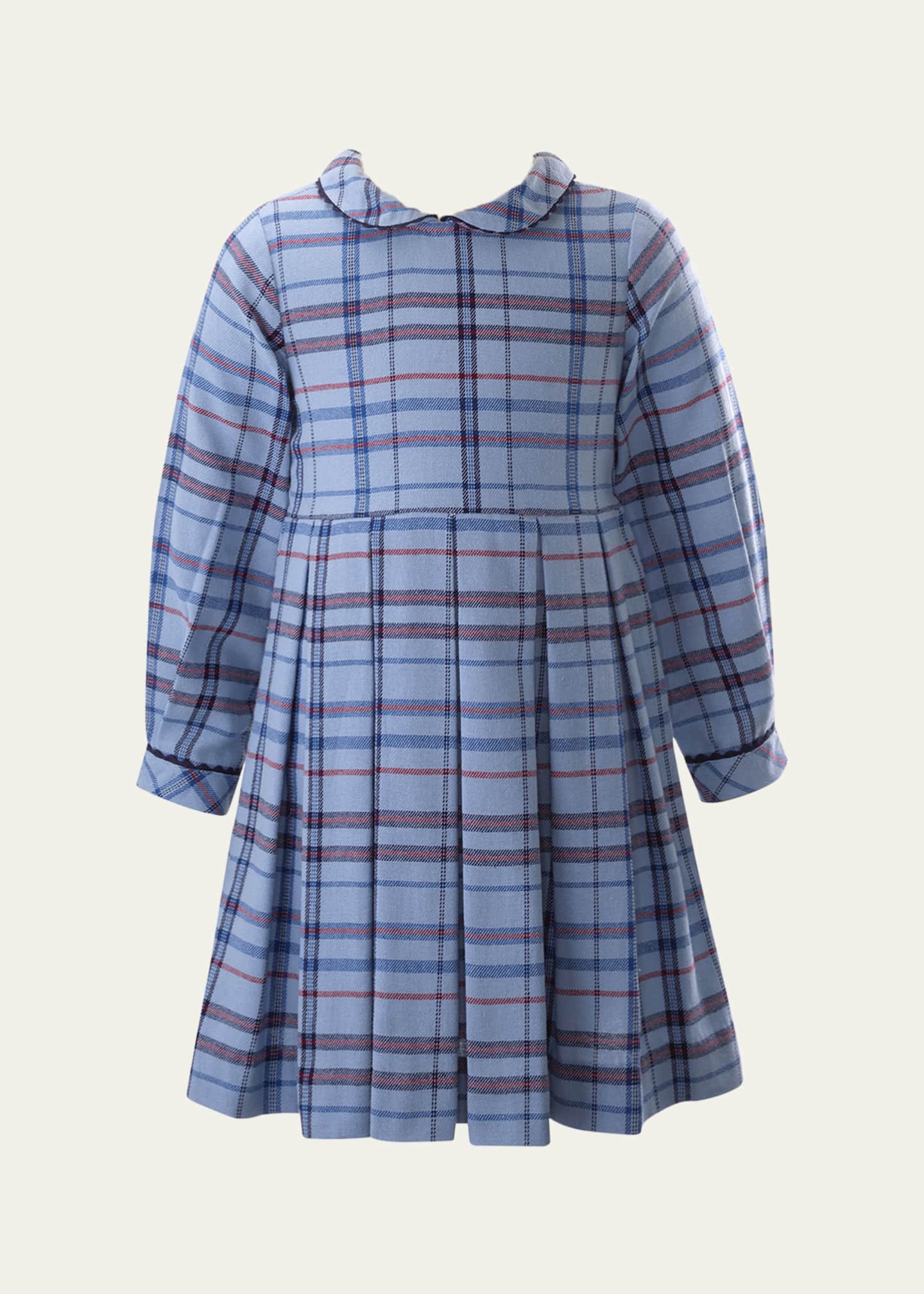 Rachel Riley Girl's Check-Print Pleated Dress, Size 2-10 Image 1 of 2