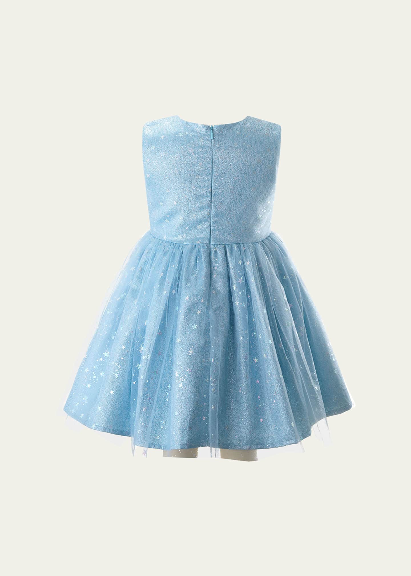 Rachel Riley Girl's Sparkle Star Tulle Dress, Size 2-14 Image 2 of 2