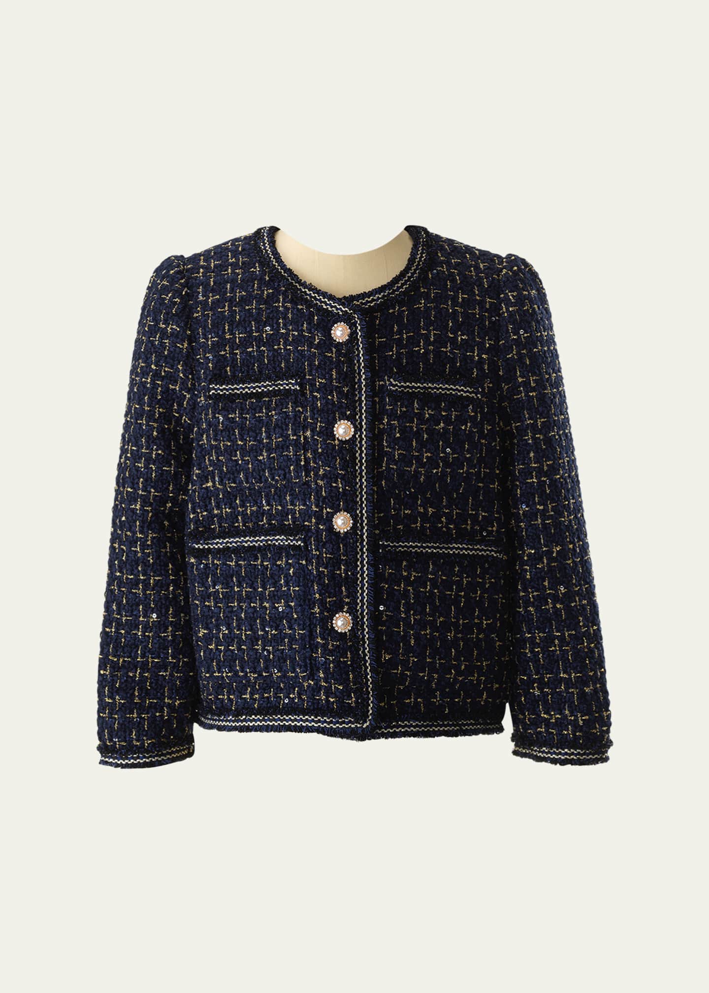 Rachel Riley Girl's Tweed Jacket & Skirt Set, Size 2-14 Image 3 of 4