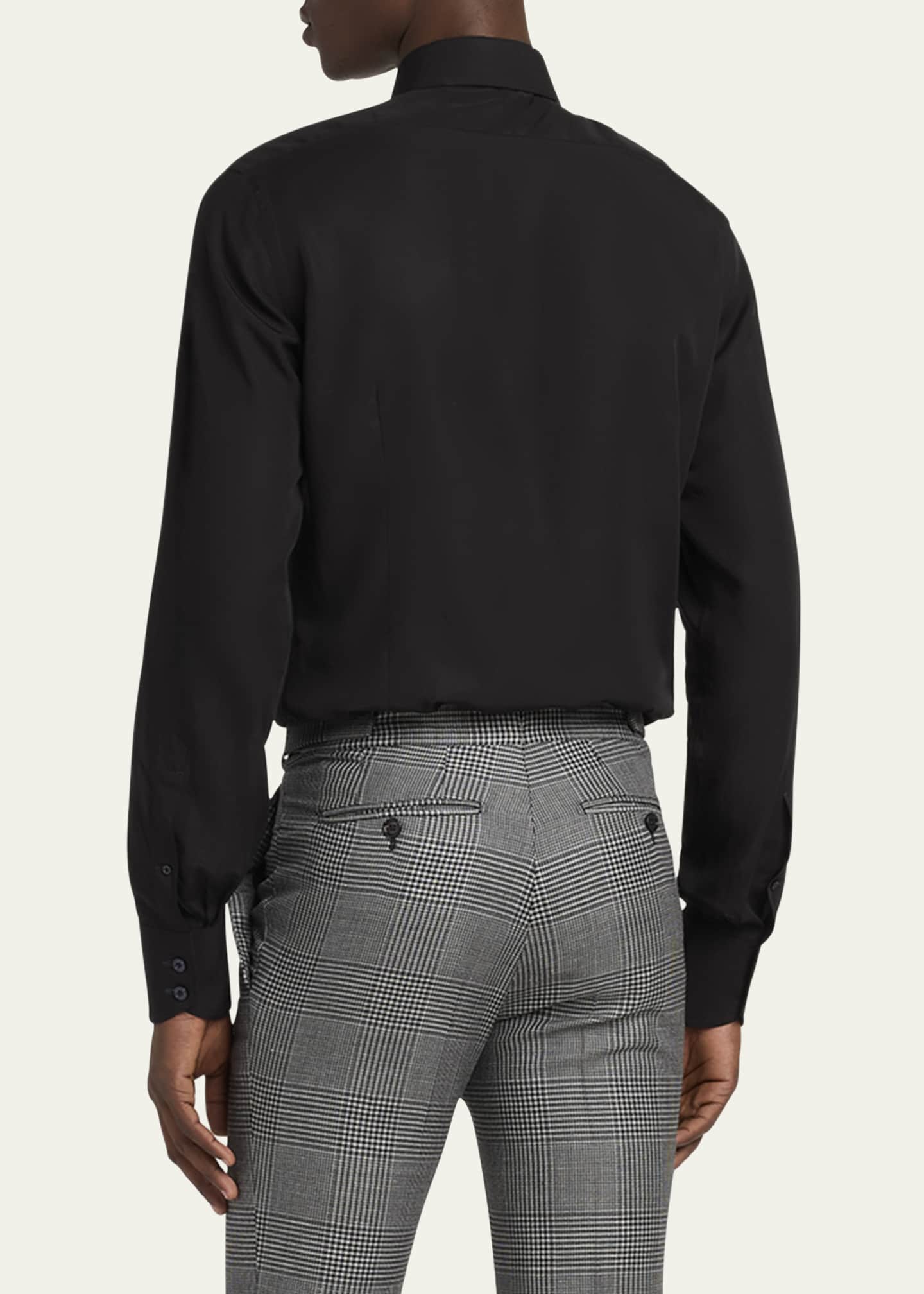 TOM FORD Men's Chambray Slim Fit Dress Shirt Image 3 of 5