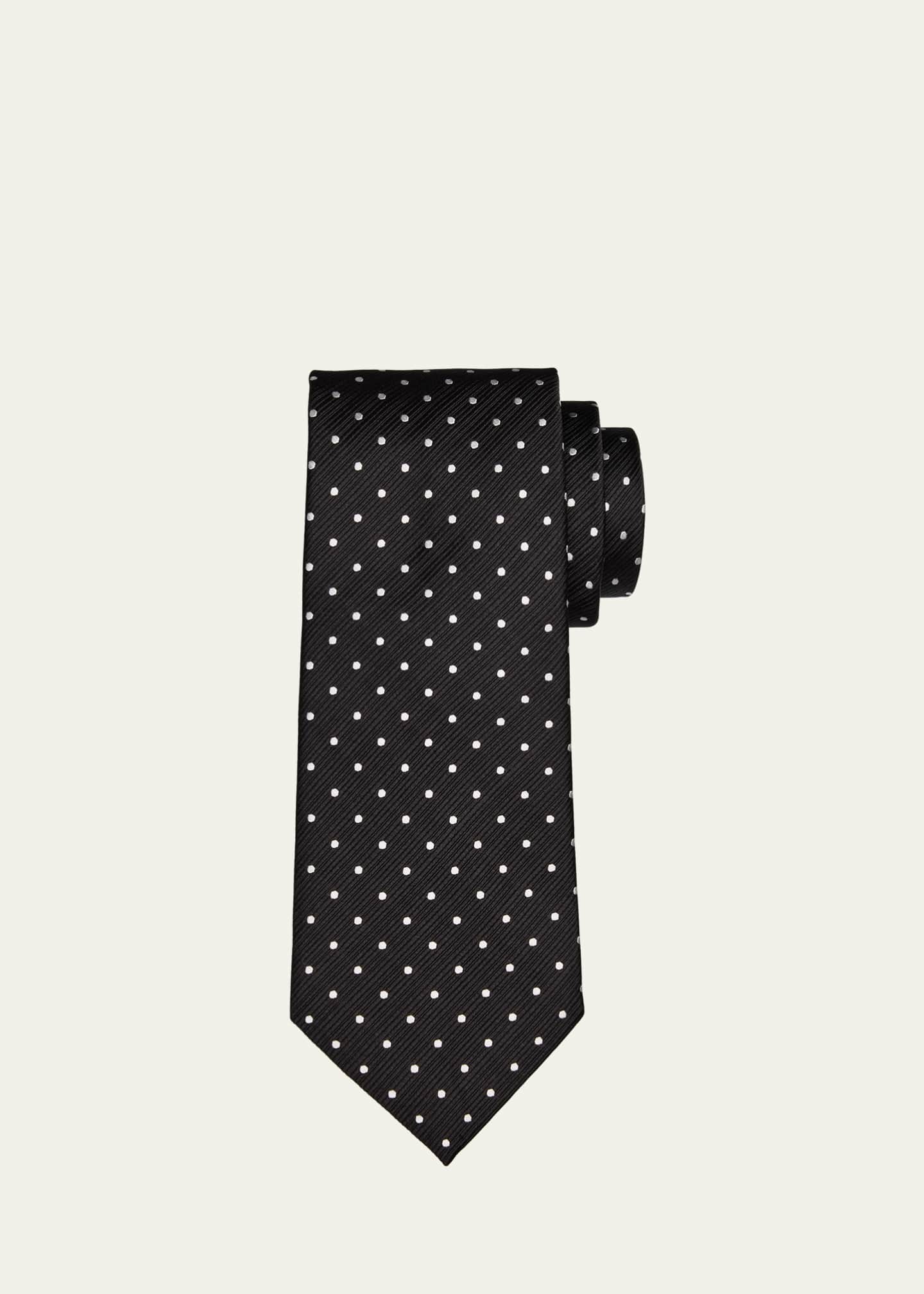 TOM FORD Men's Micro-Dot Silk Tie