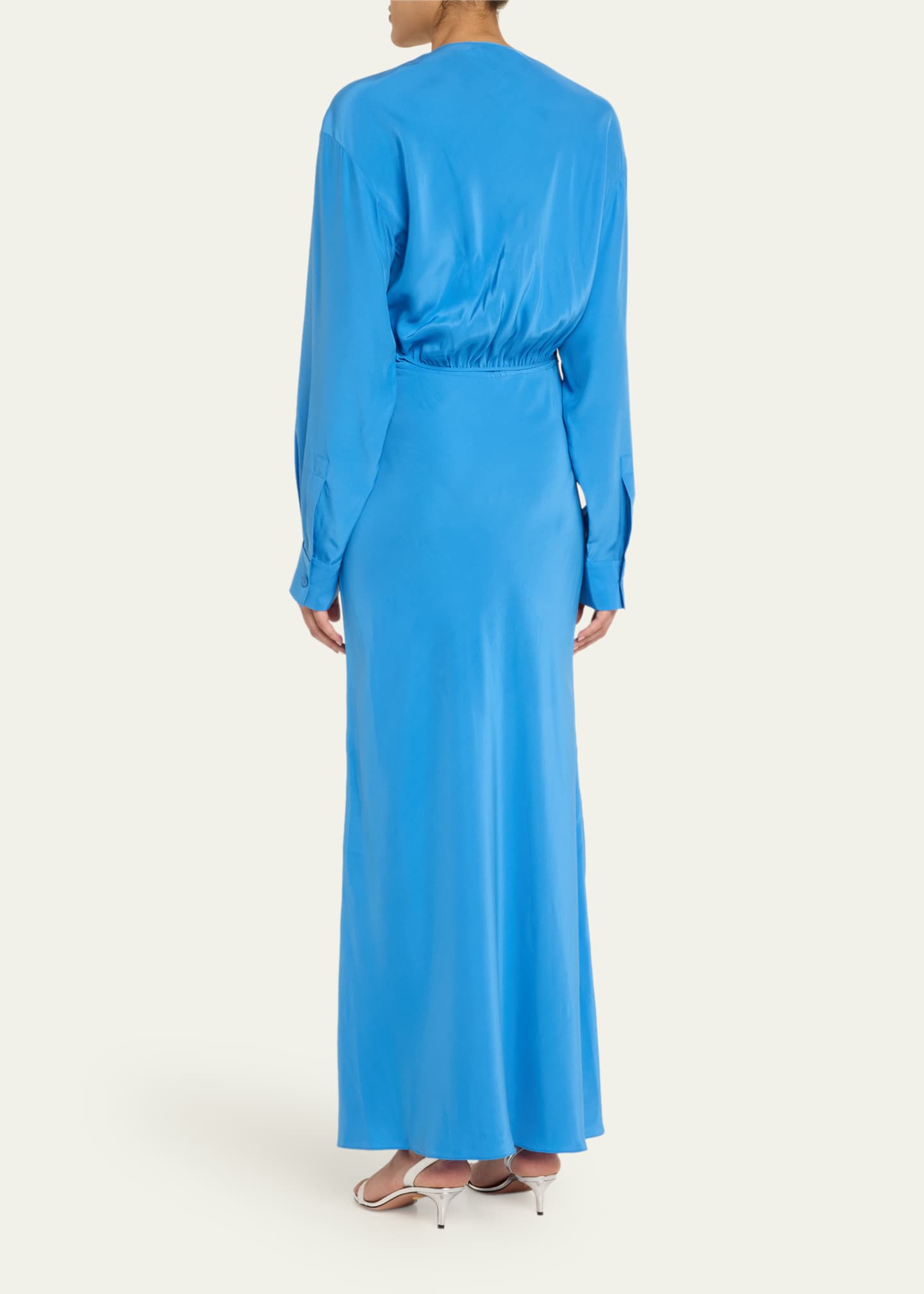Christopher Esber Long Crosscut Silk Dress Image 3 of 5