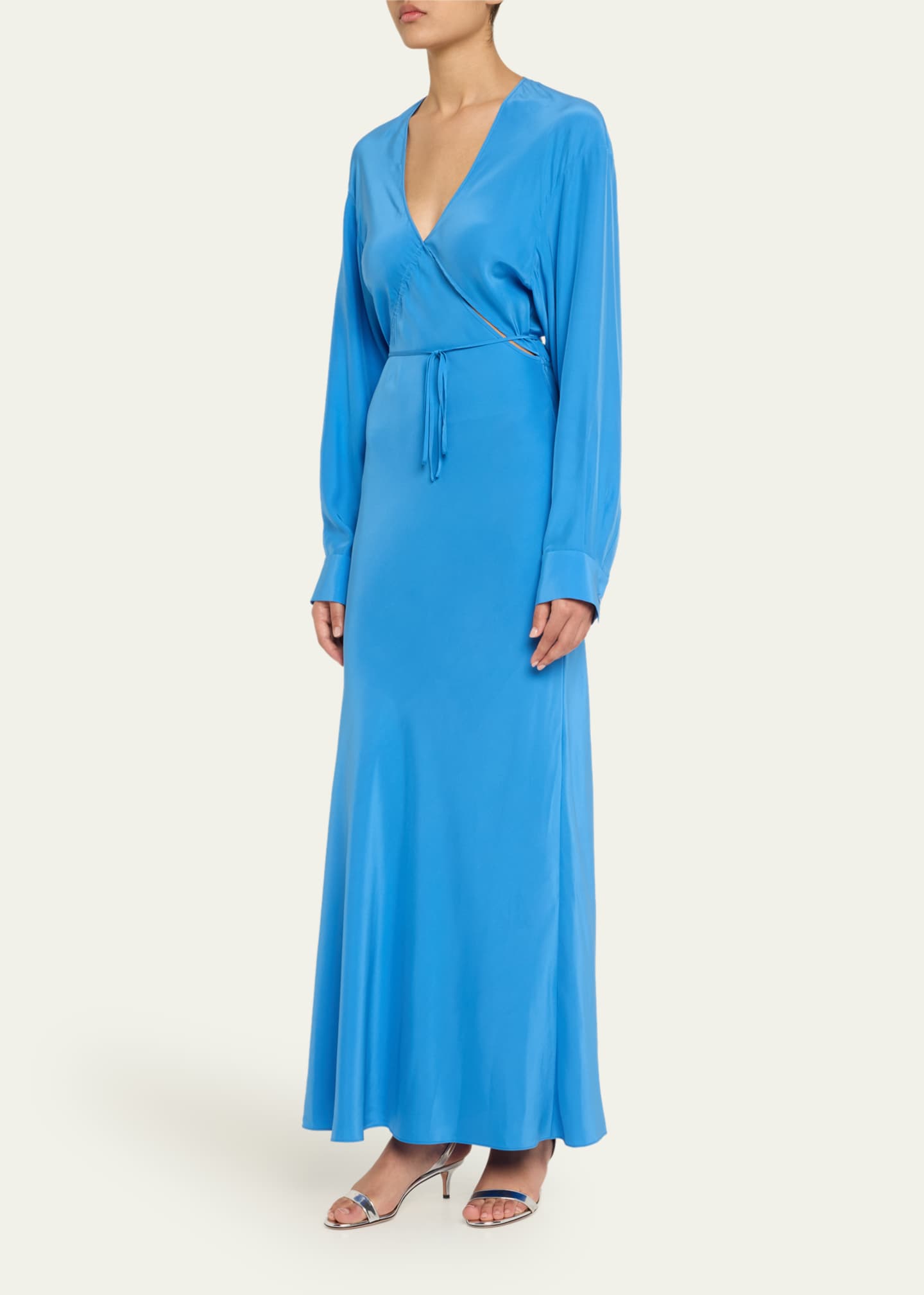 Christopher Esber Long Crosscut Silk Dress Image 4 of 5