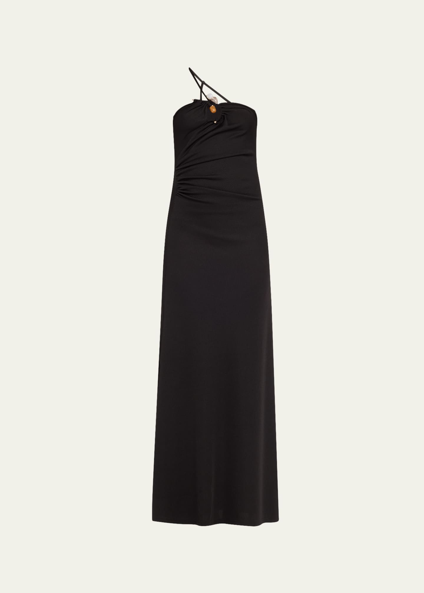 Christopher Esber Concave Stone One-Shoulder Cami Maxi Dress Image 1 of 5