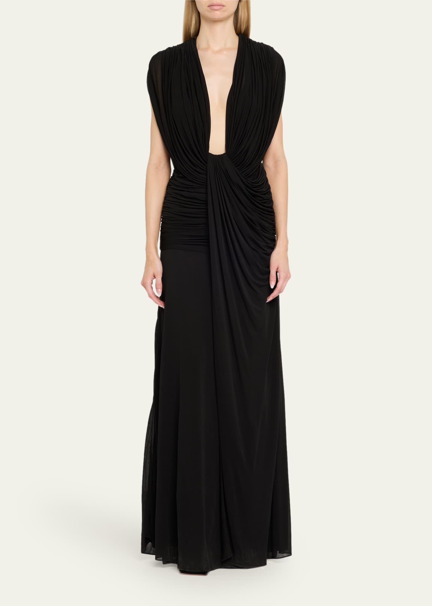 Christopher Esber Ripple Draped Double-Layer Gown Image 2 of 5