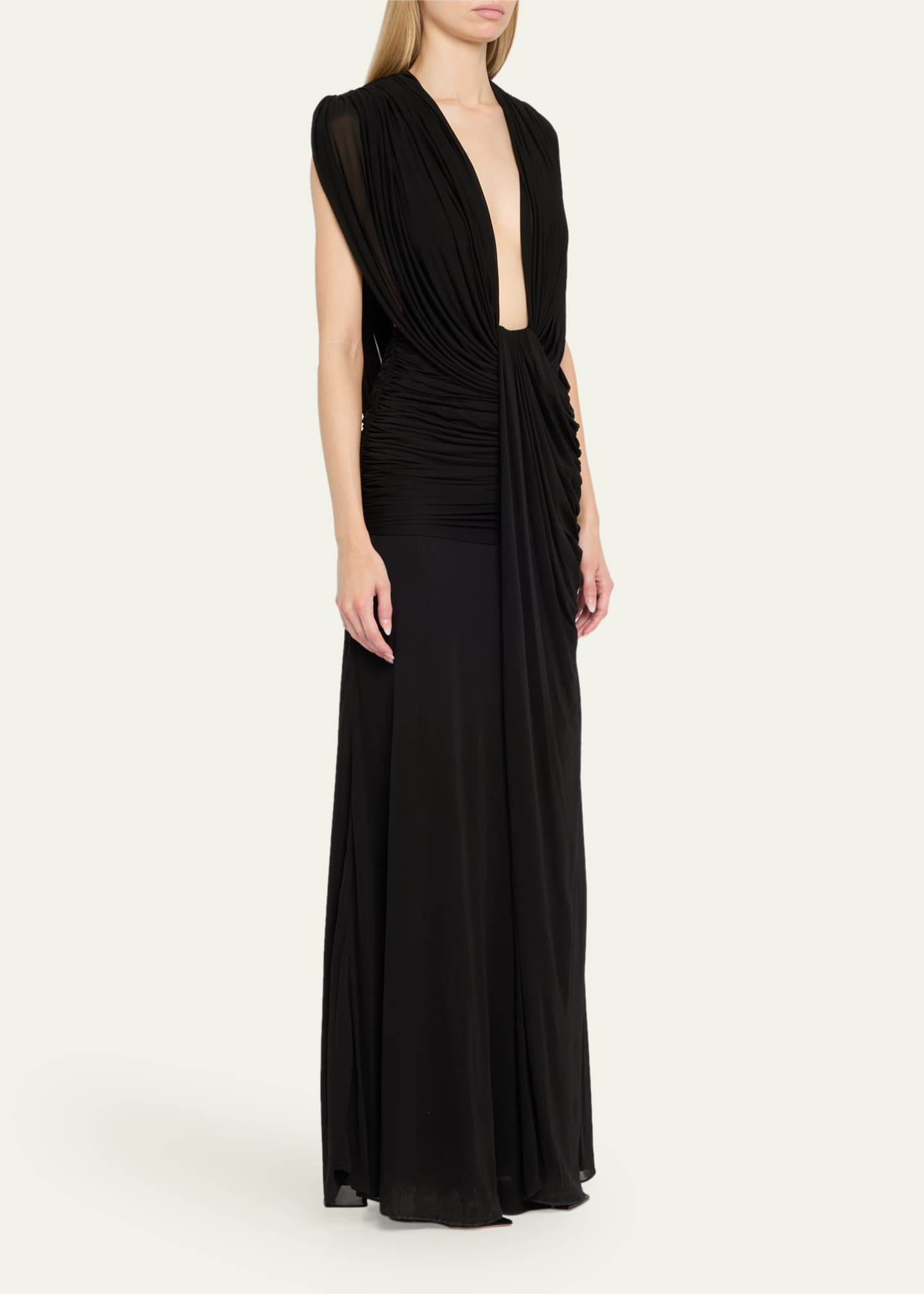 Christopher Esber Ripple Draped Double-Layer Gown Image 4 of 5