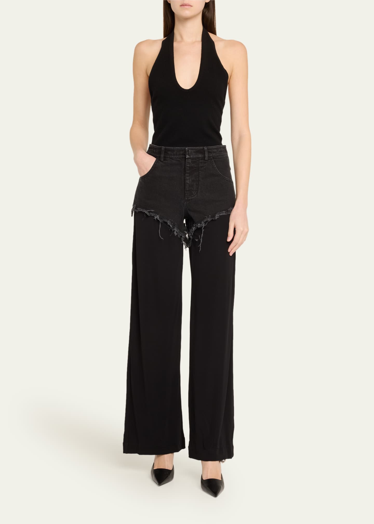 Christopher Esber Duke Splice Layered Straight Jeans Image 2 of 5