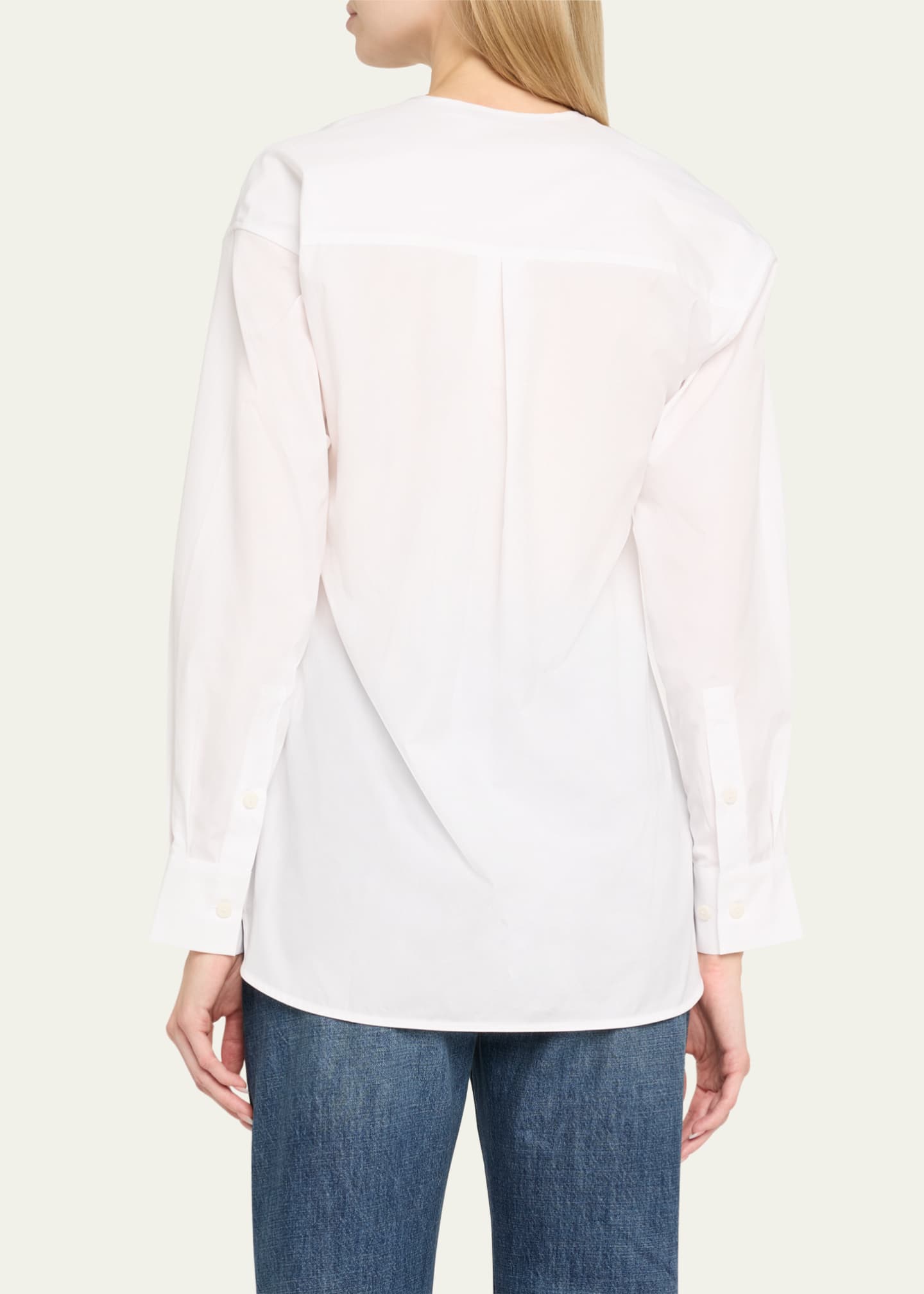 Christopher Esber Triquetra Self-Tie Cotton Shirt Image 3 of 5