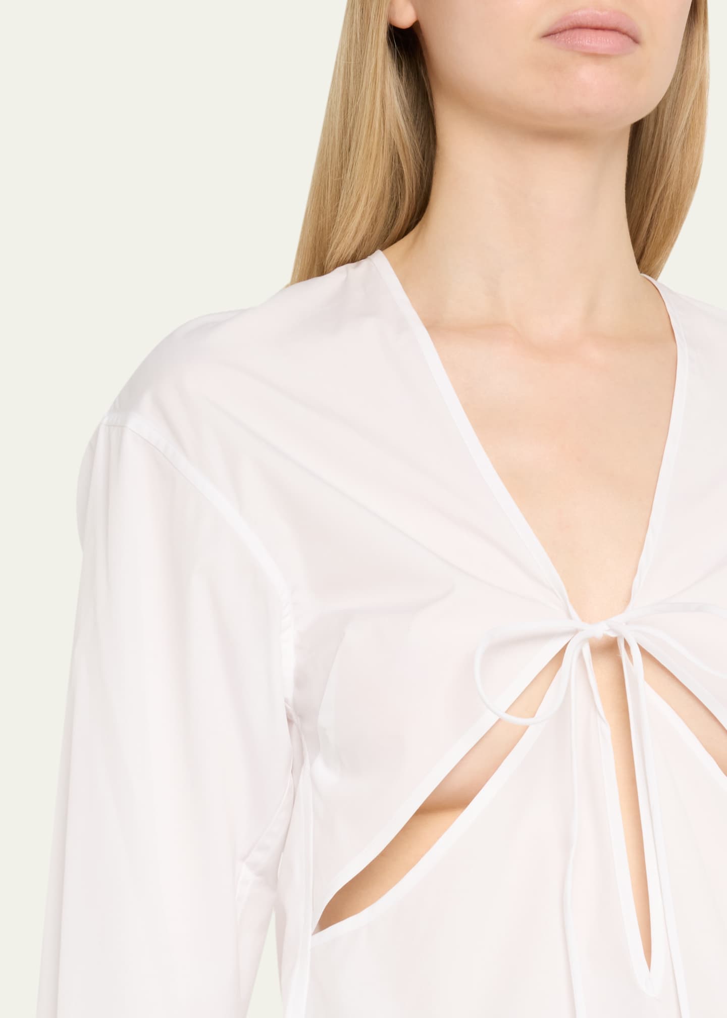 Christopher Esber Triquetra Self-Tie Cotton Shirt Image 5 of 5