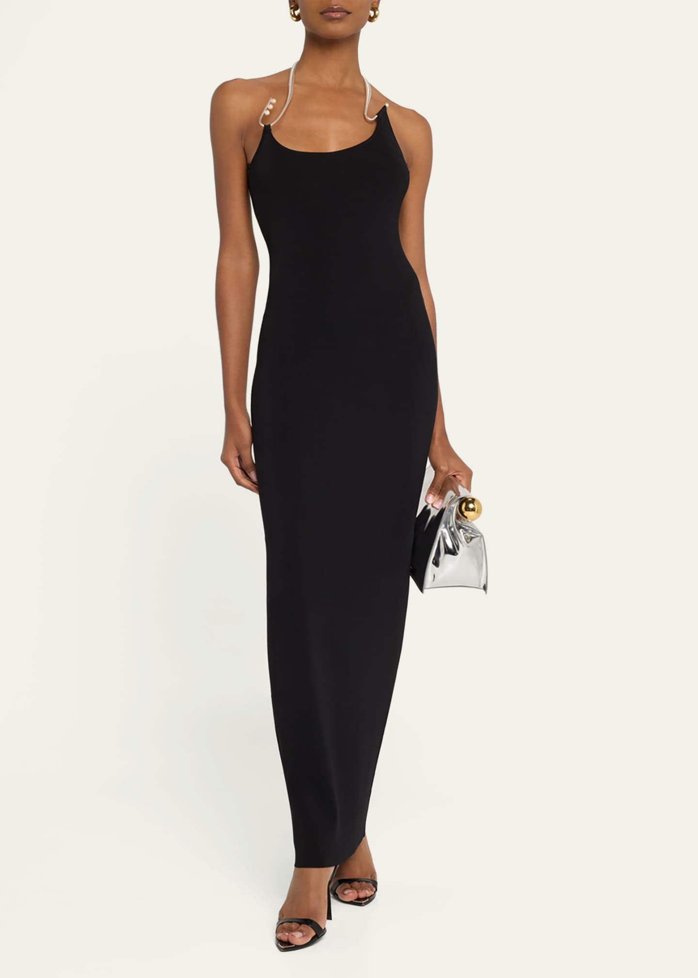 Christopher Esber Levitate Column Knit Pearl Dress Image 2 of 5
