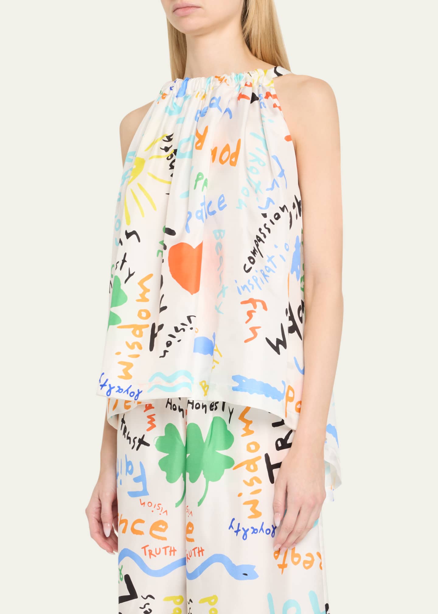 Brigitte Kakanias-Print Silk Blouse - Thumbnail 4