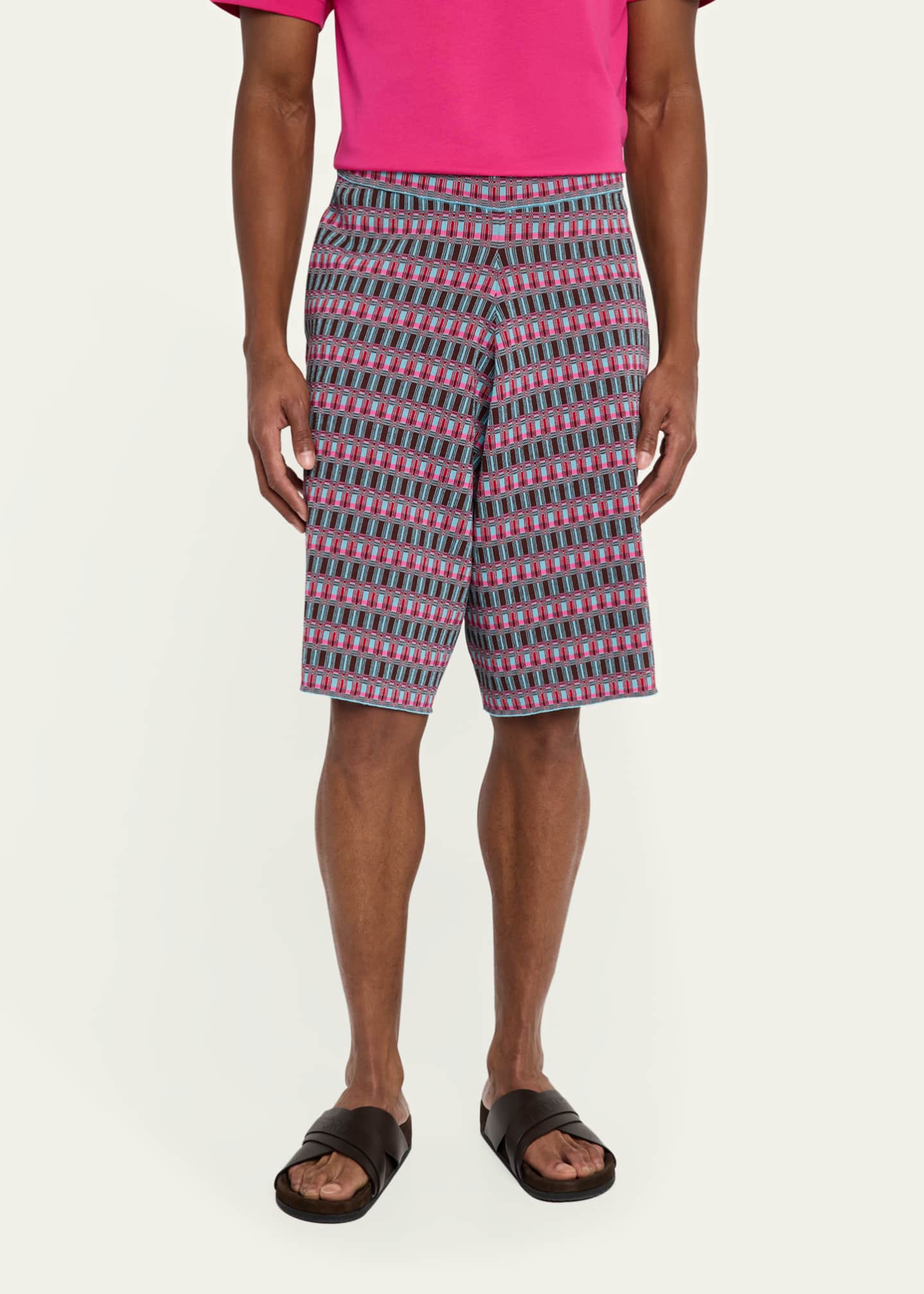 ZANKOV Men's Jacquard Knit Shorts Image 4 of 5