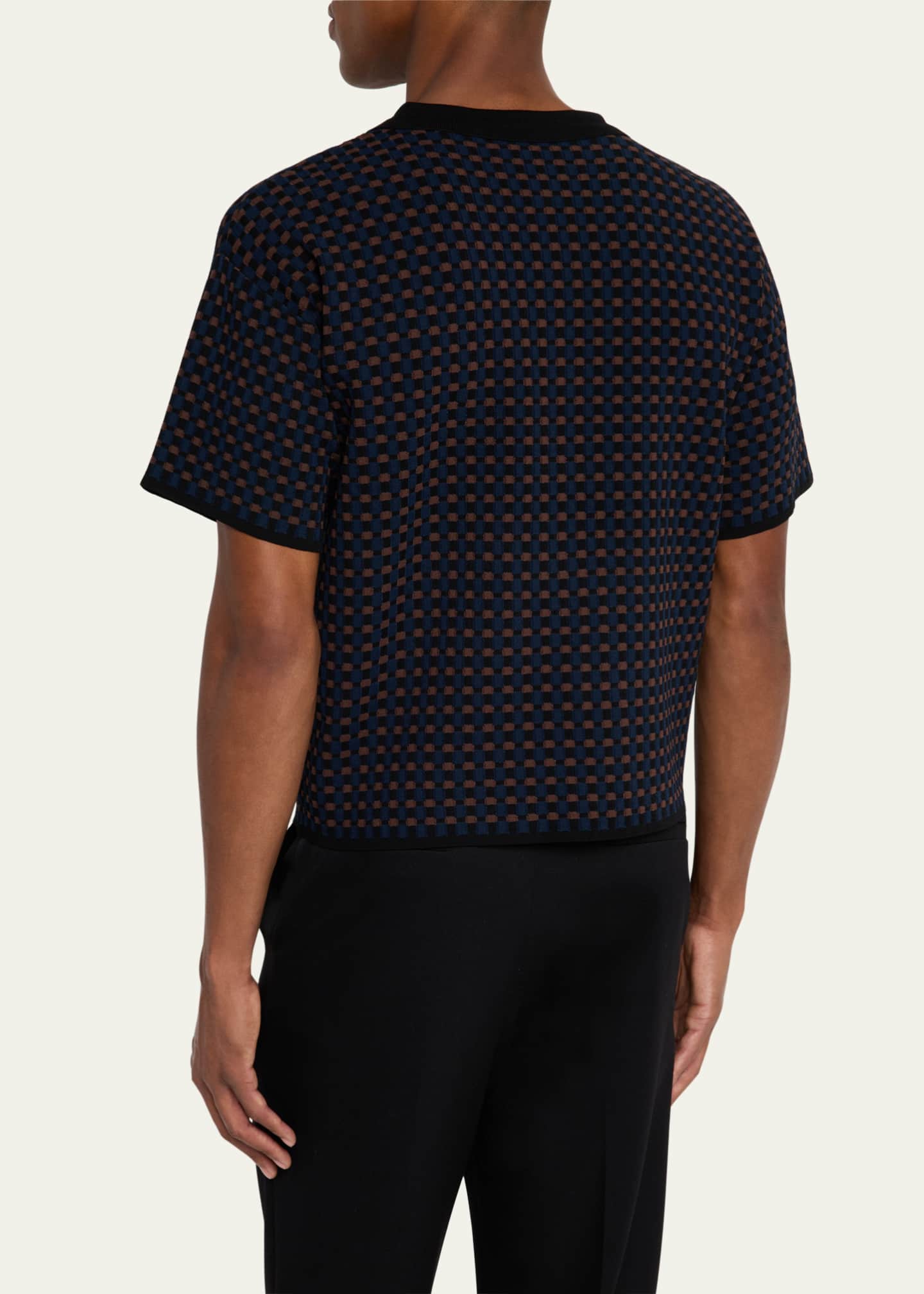 ZANKOV Men's Geometric Jacquard Zip Sweater Image 3 of 5