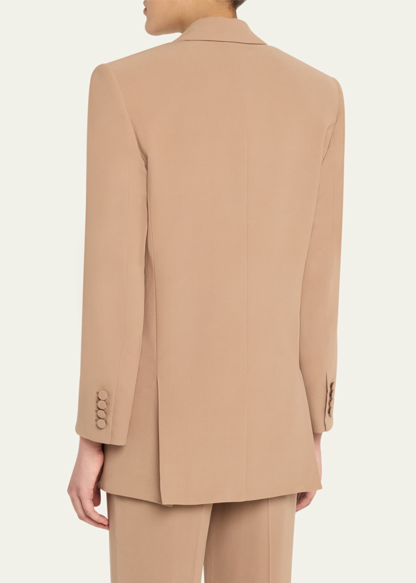 Saint Laurent Double-Breasted Silk Wrap Blazer Image 3 of 5