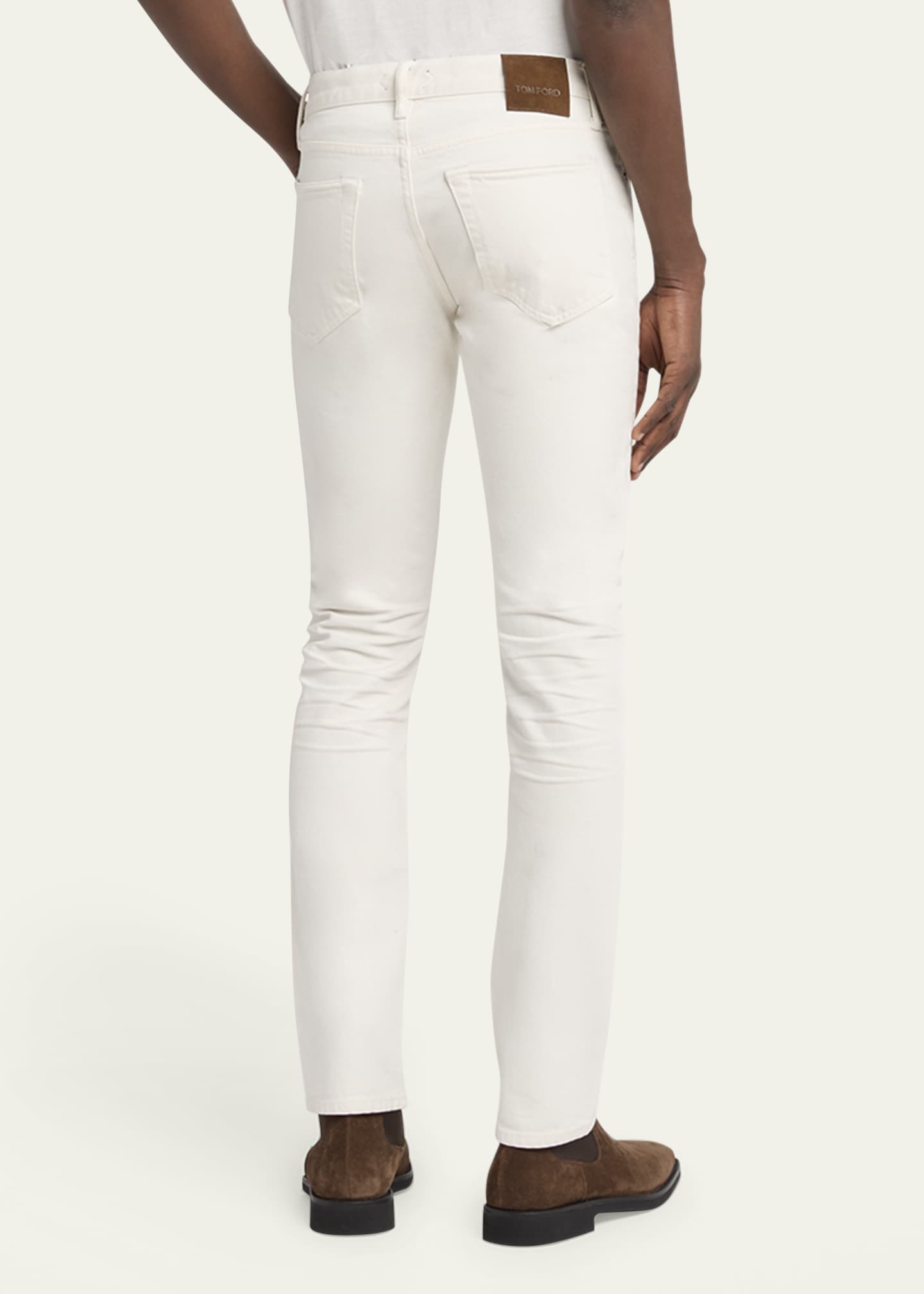 TOM FORD Men's Straight-Fit Distressed Denim Jeans Image 3 of 5