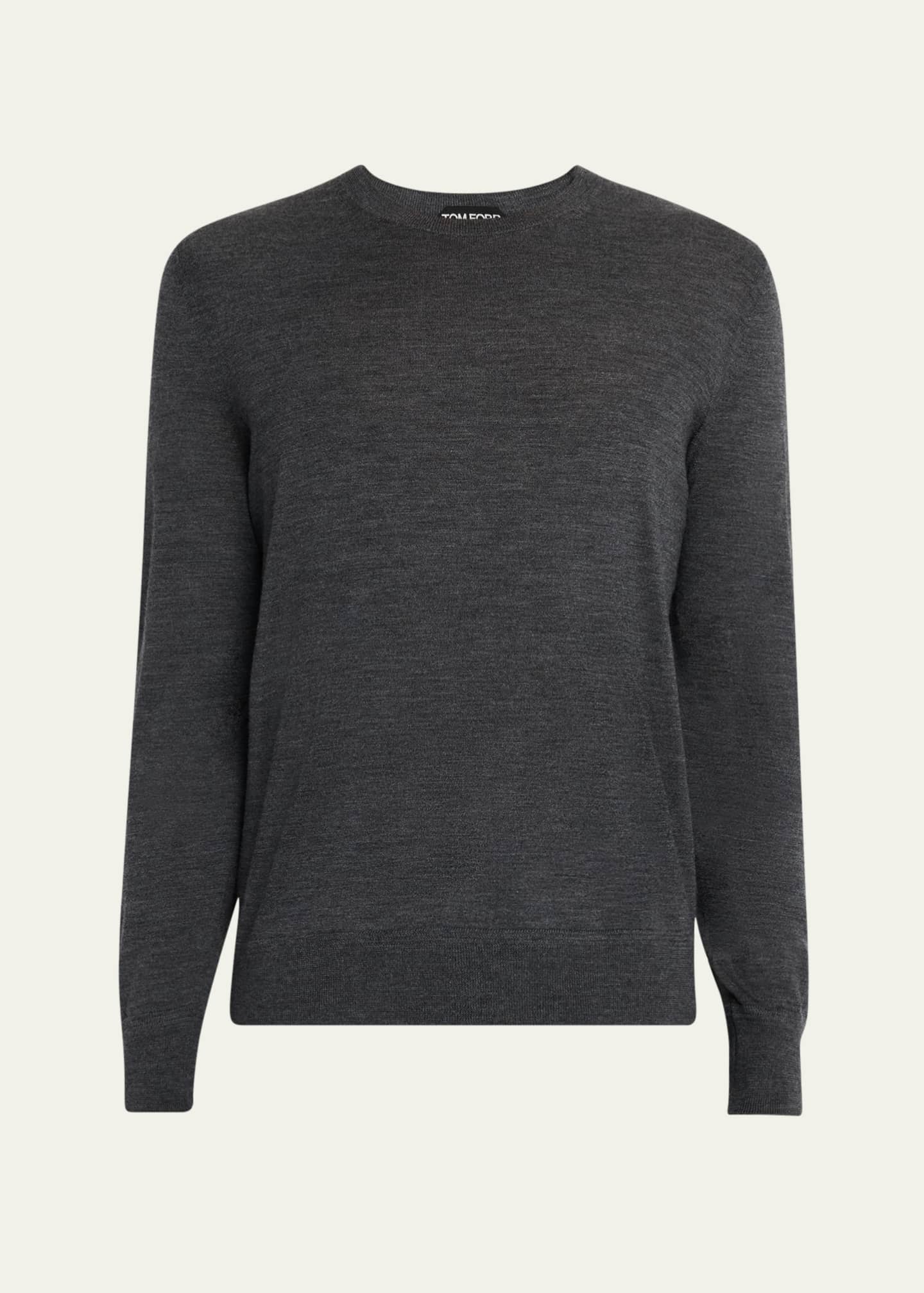 TOM FORD Men's Fine Gauge Wool Crewneck Sweater Image 1 of 5