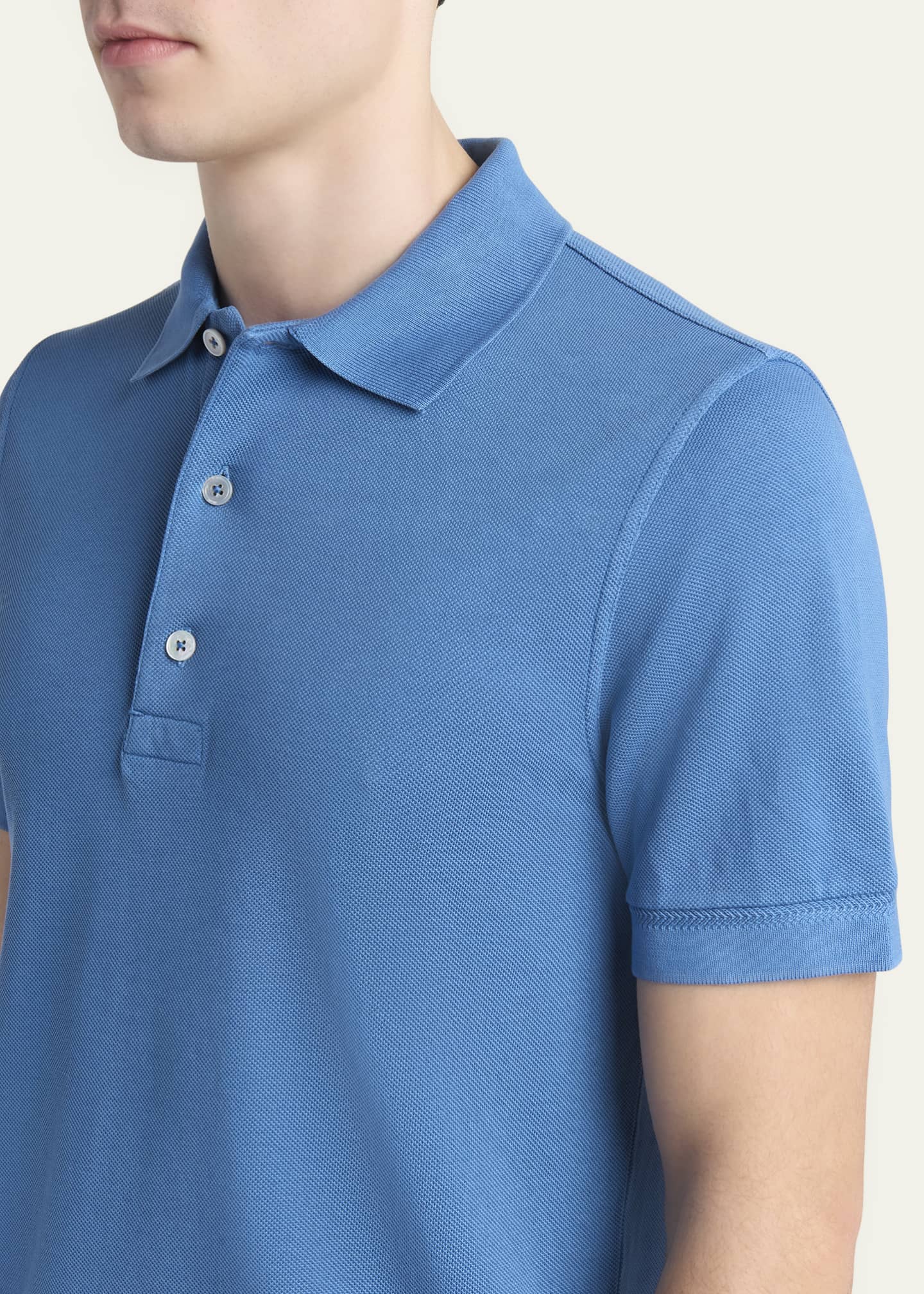 TOM FORD Men's Lyocell Pique Polo Shirt - Bergdorf Goodman