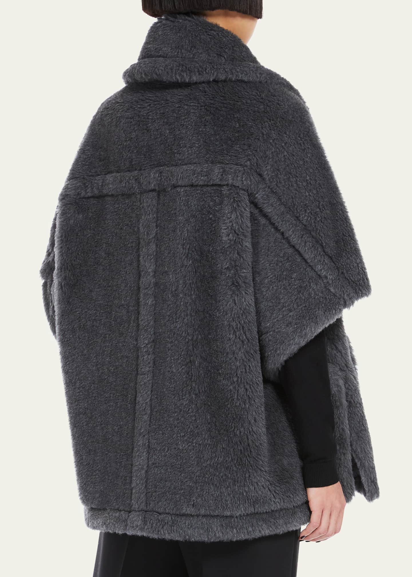 Max Mara New Manto Virgin Wool-Blend Cape Image 3 of 3