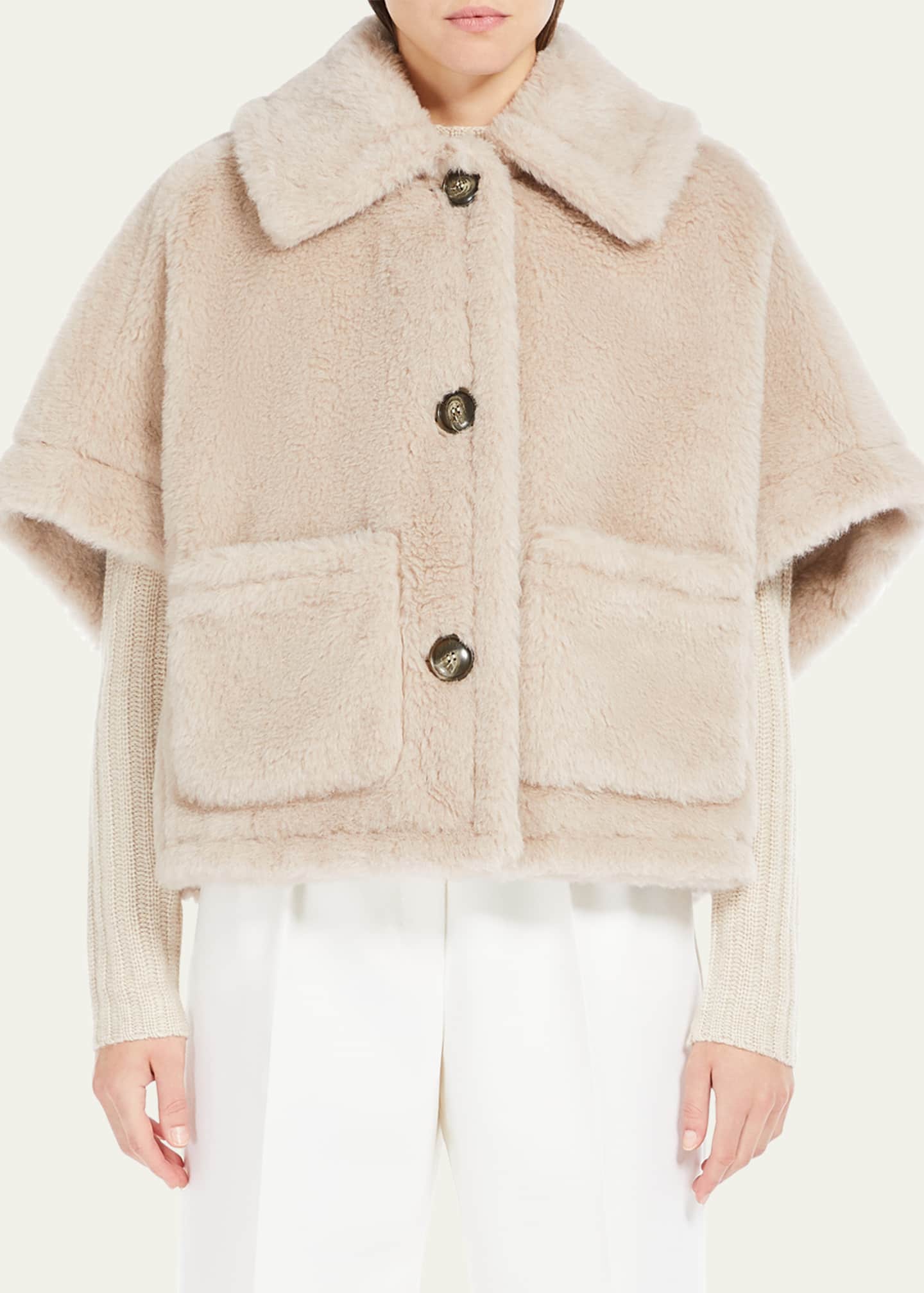 Max Mara Newtzero Virgin Wool-Blend Cape - Bergdorf Goodman