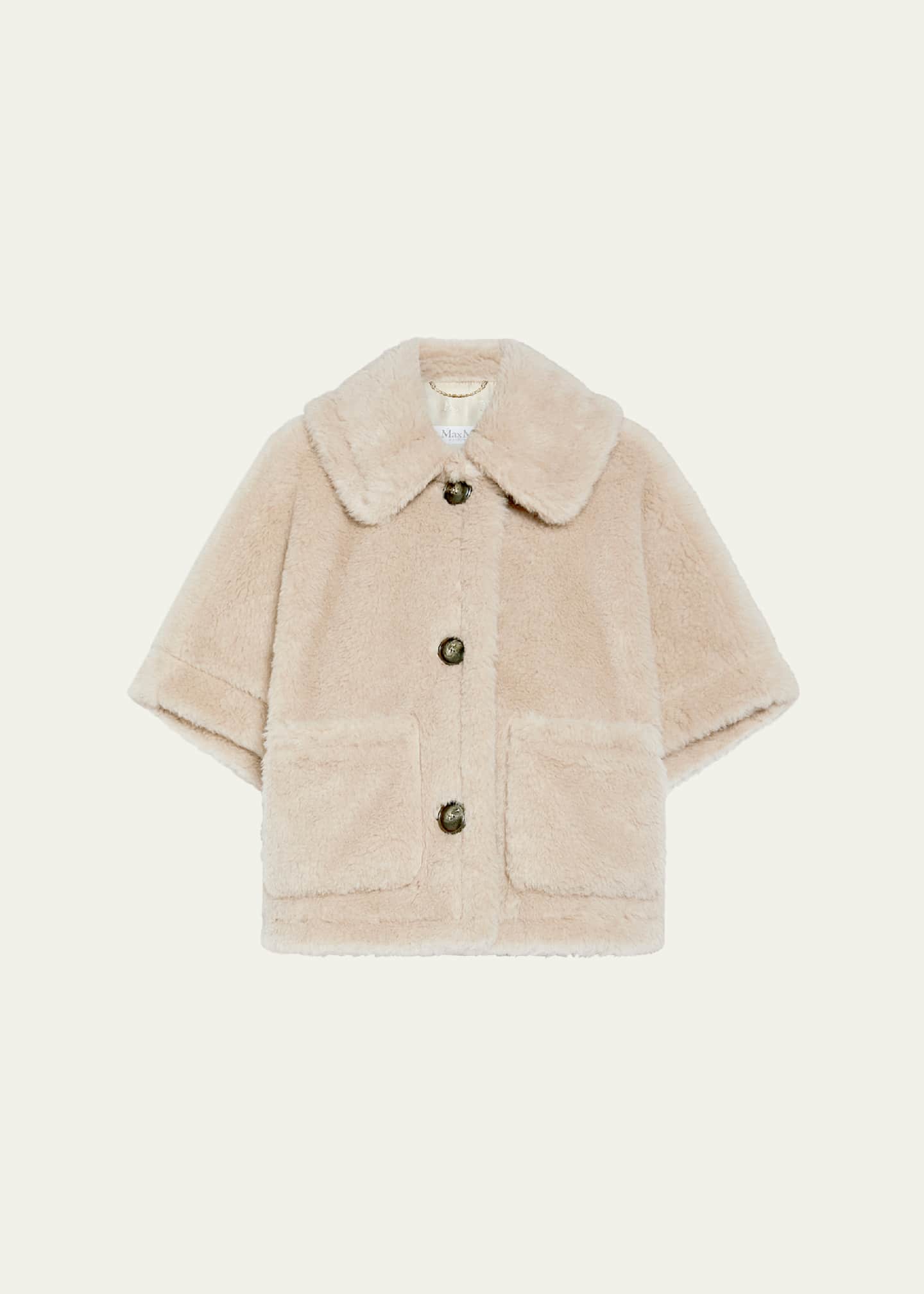 ボレロ・ショール Max Mara Beige alpaca and wool cape Mm Max Mara Saloon Beige Wool Cape | Balardi