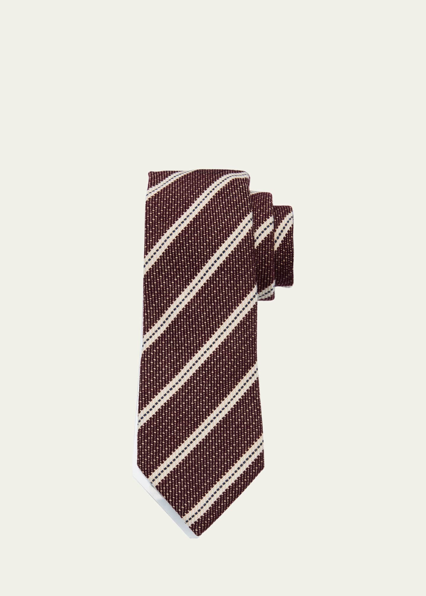 Men's Wool Jacquard Stripe Tie