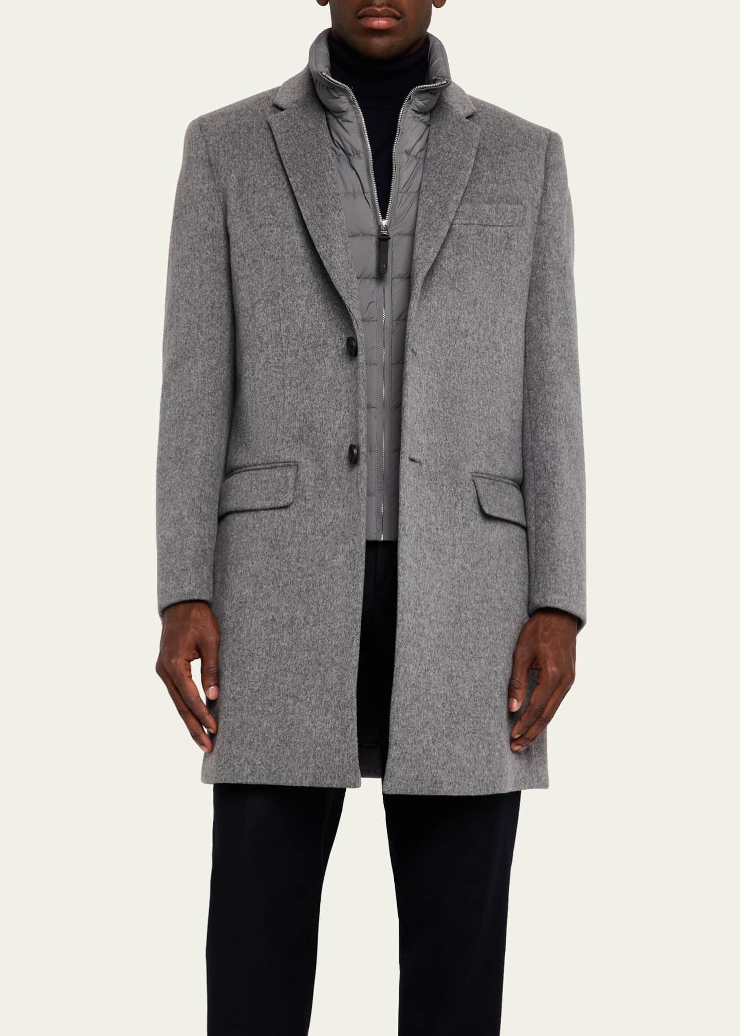 Mackage Men's Wool Topcoat with Removable Down Bib Image 4 of 5