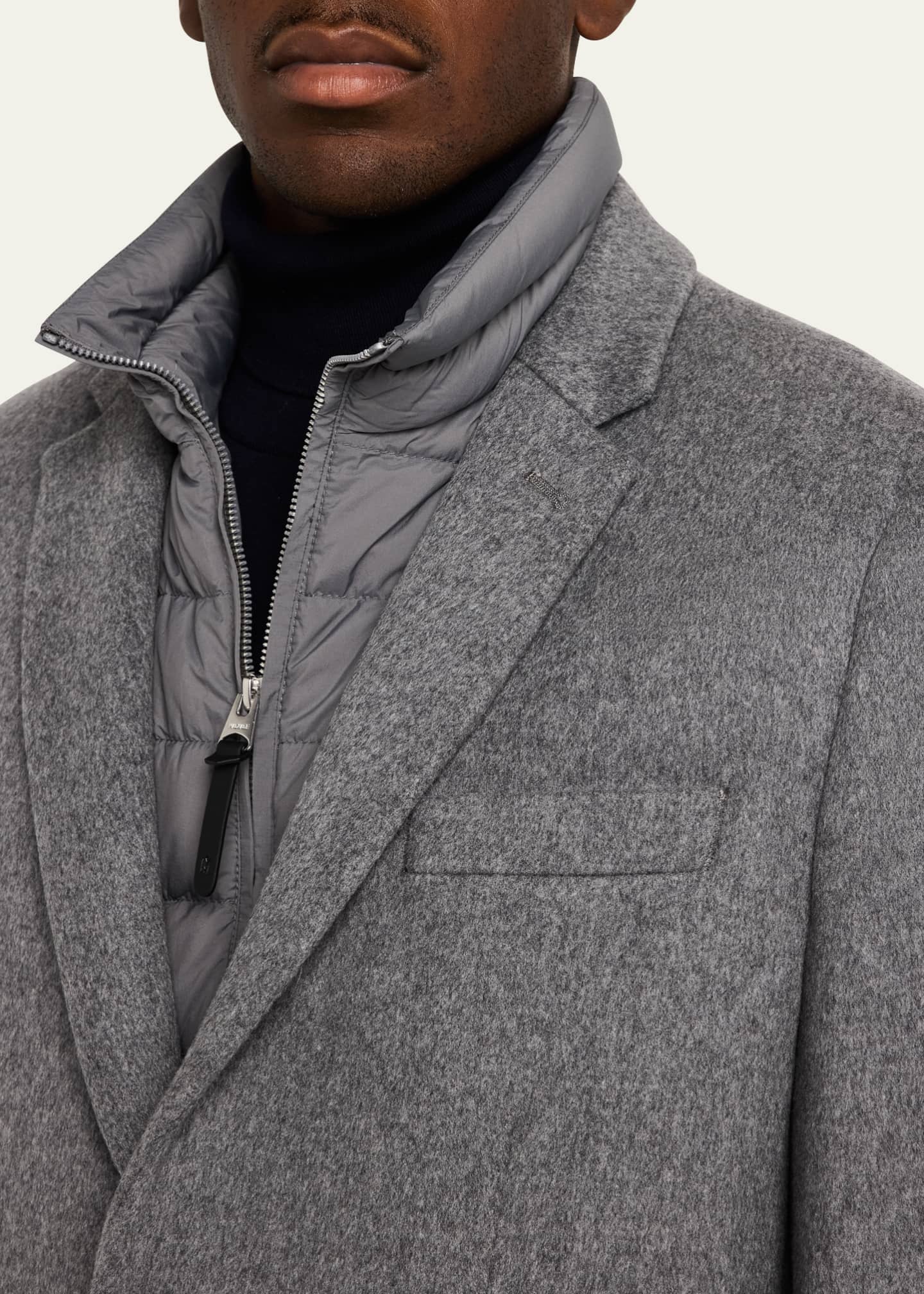 Mackage Men's Wool Topcoat with Removable Down Bib Image 5 of 5