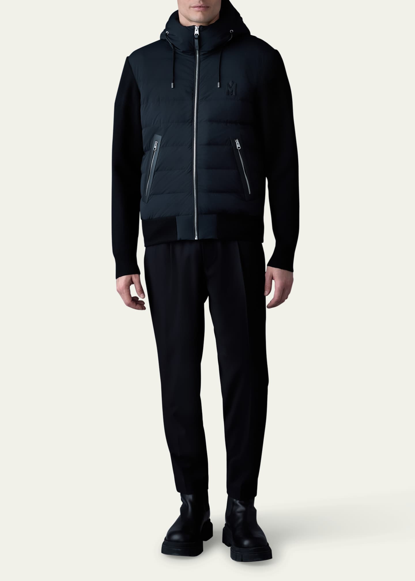 Mackage Men's Andrew Hybrid Down Knit Jacket Image 2 of 5