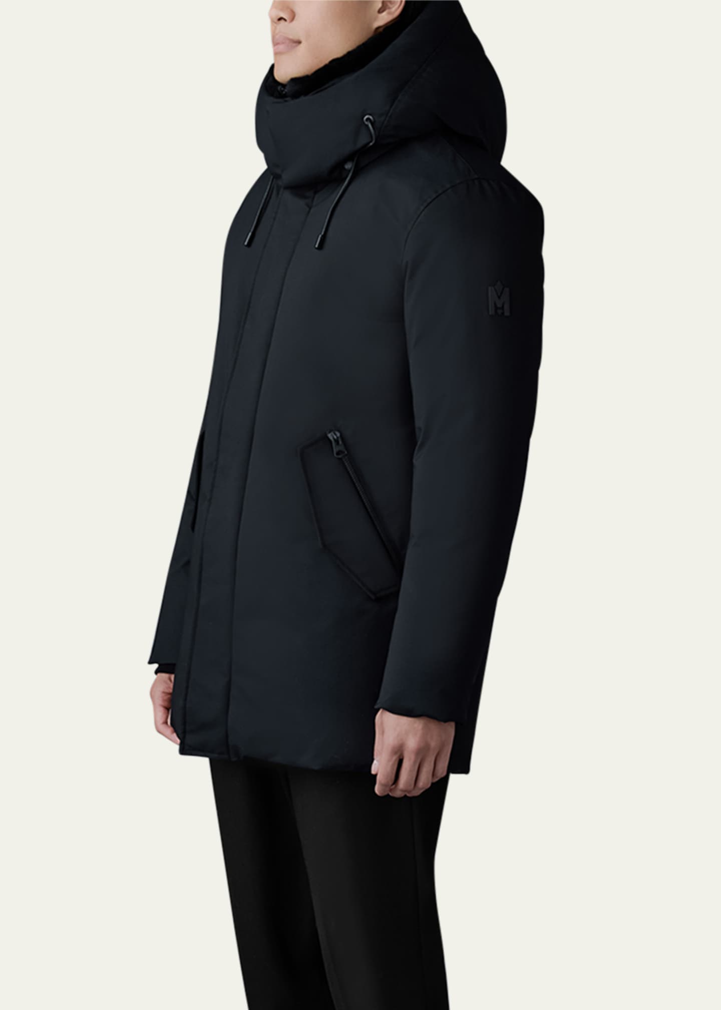 Mackage Men's Sullivan Mid-Length Jacket with Shearling Image 4 of 5