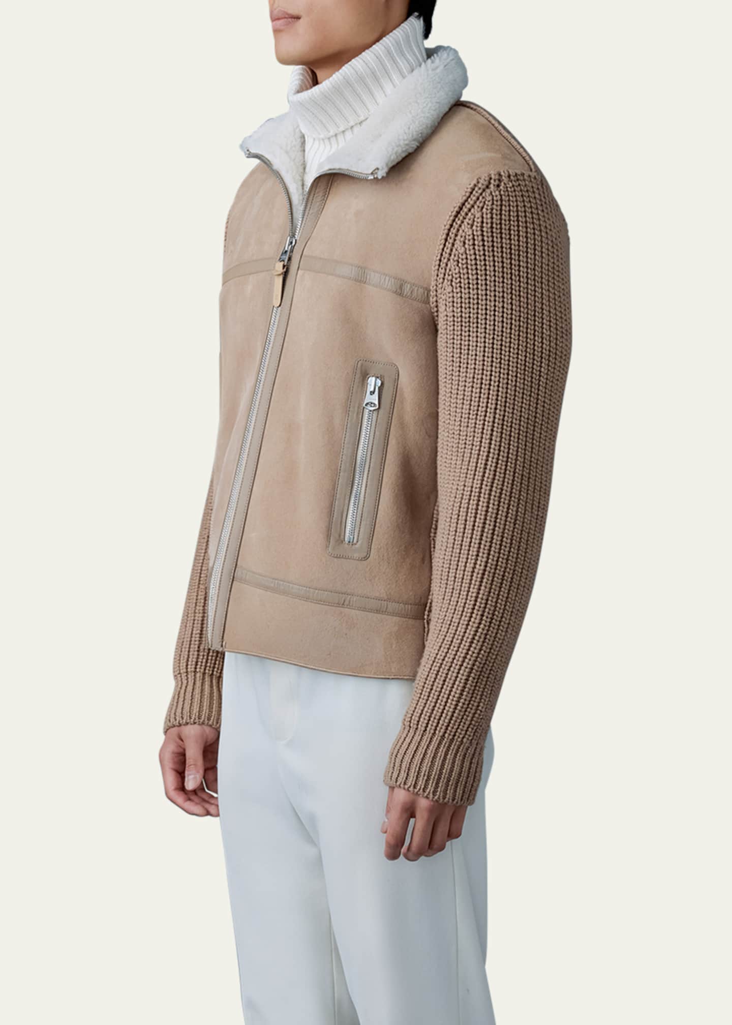Mackage Men s Jonathan Mixed Media Shearling Jacket Bergdorf Goodman