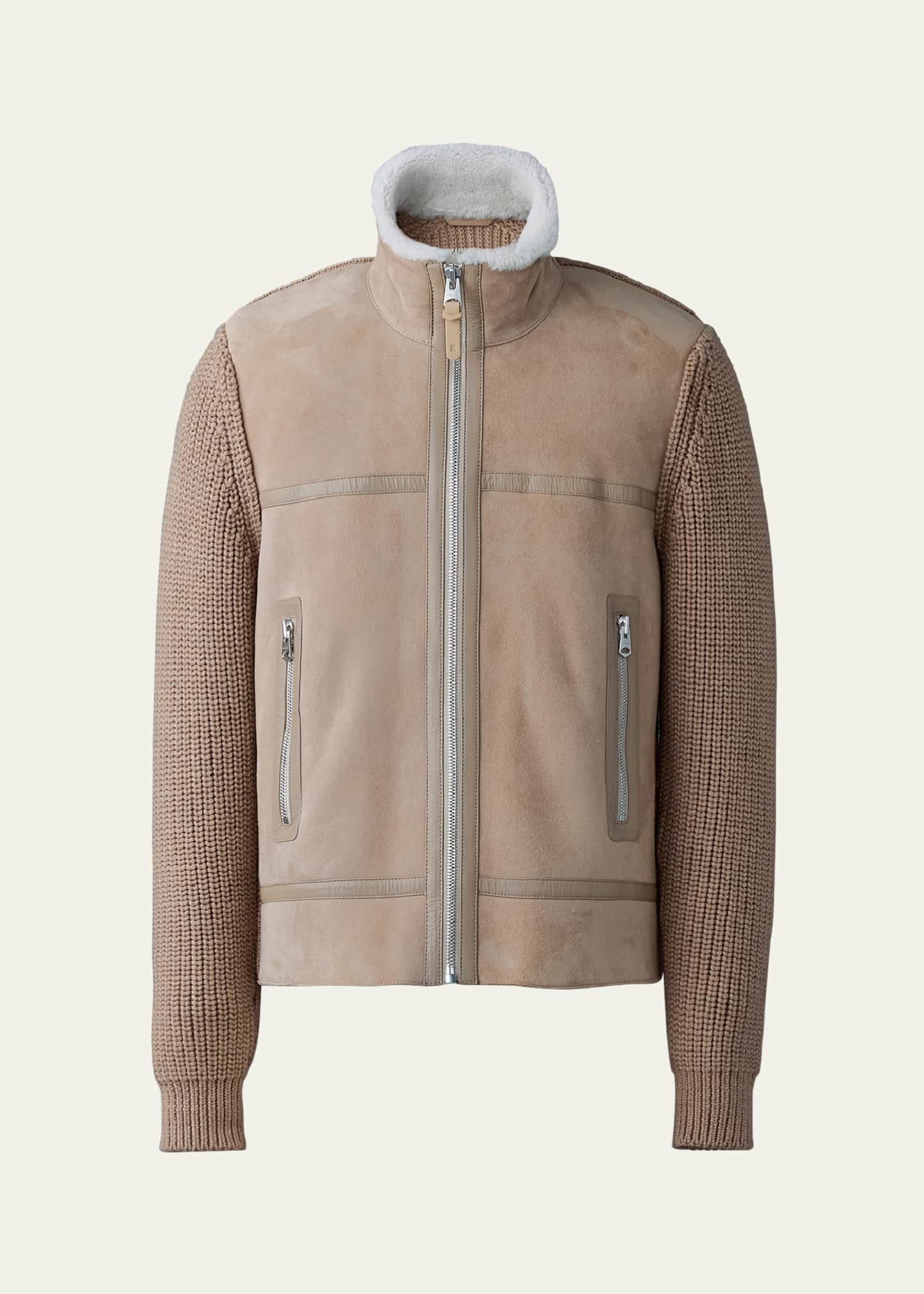 Mackage Men s Jonathan Mixed Media Shearling Jacket Bergdorf Goodman