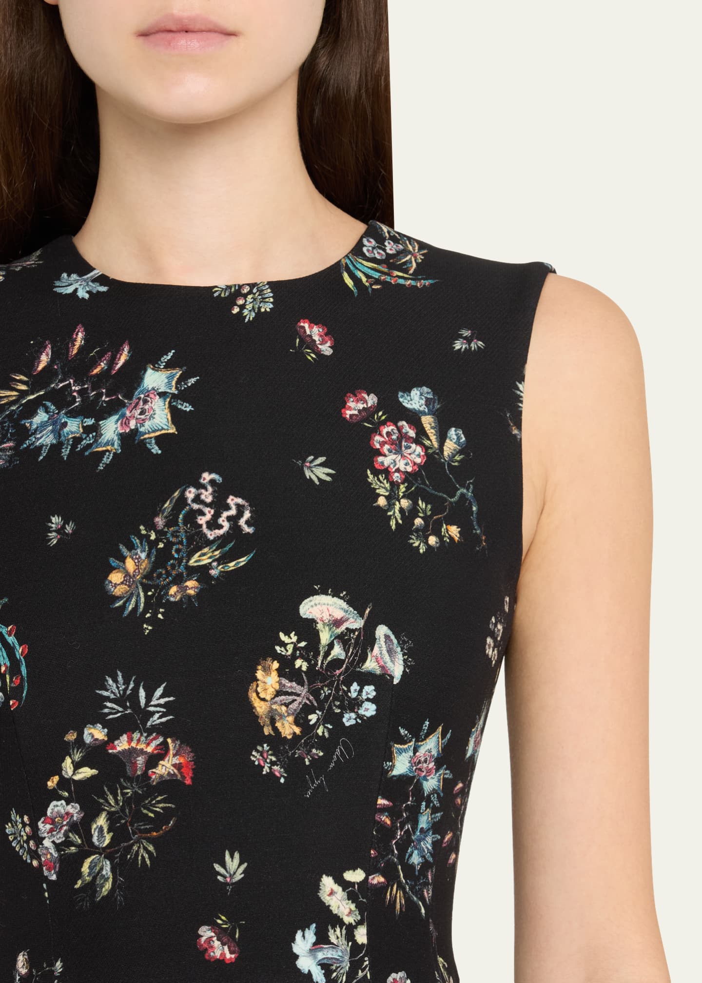 Adam Lippes Eloise Floral-Print Sleeveless Midi Dress Image 5 of 5