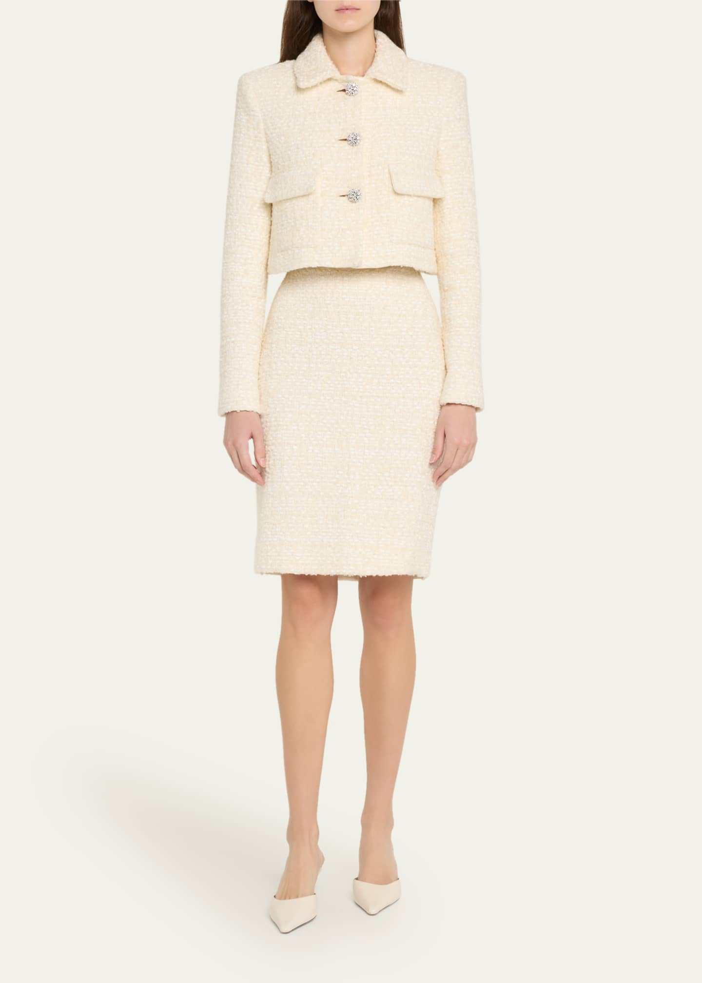 Adam Lippes Tweed Pencil Skirt Image 2 of 5